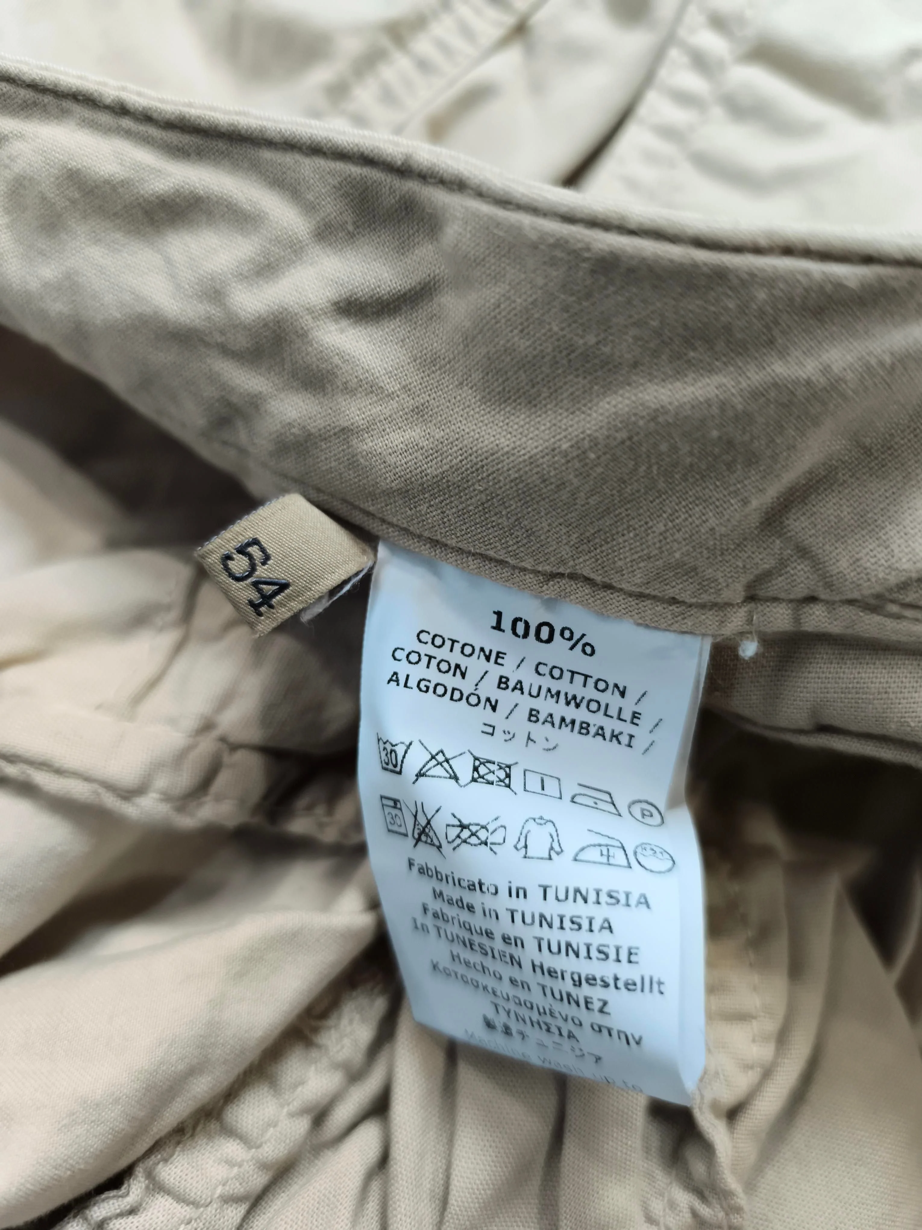 40 Weft Men's Shorts W 38 in Cream 100% Cotton Cargo - Image 6