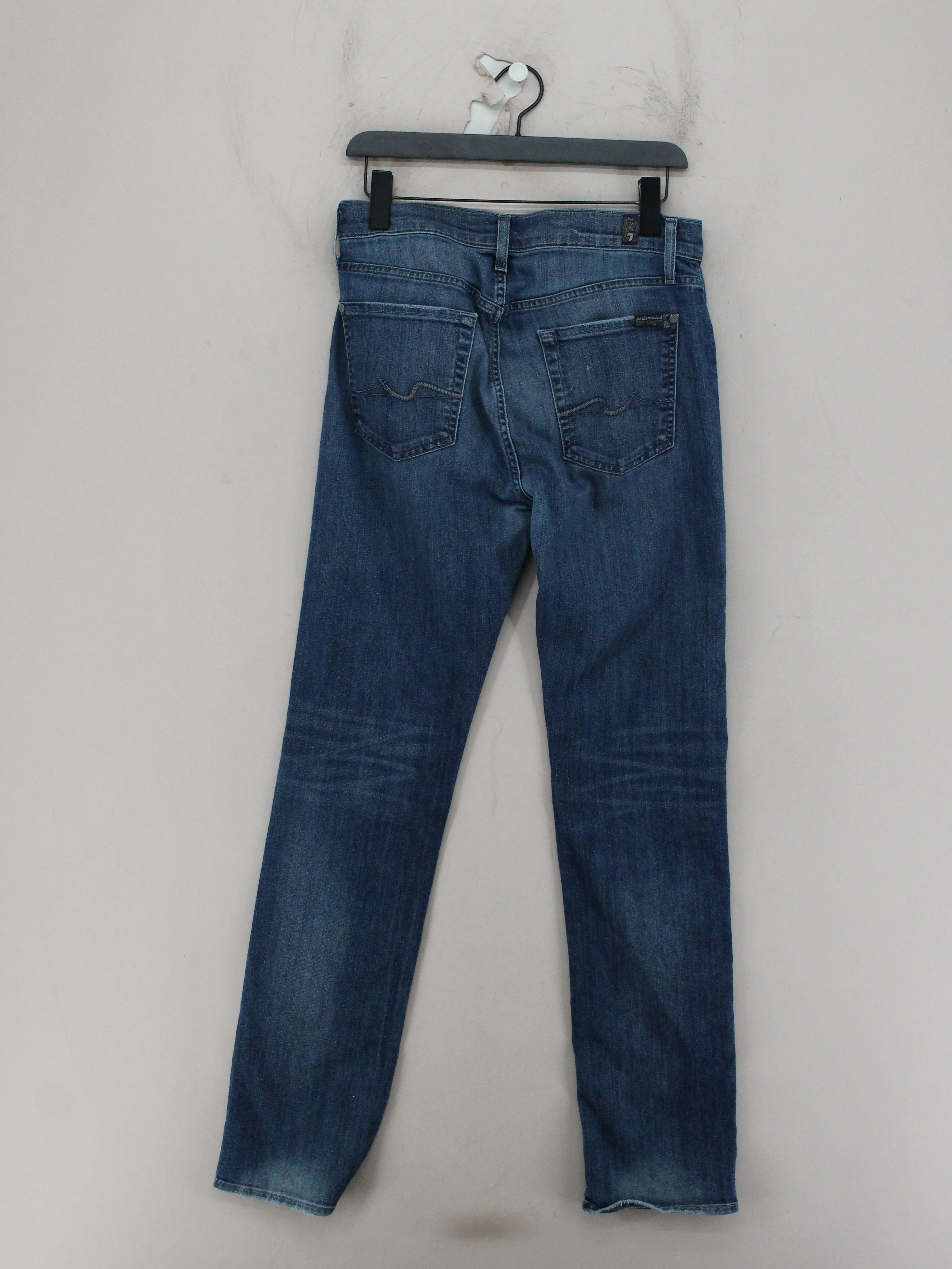 7 For All Mankind Men's Jeans W 30 in Blue Cotton - Image 2