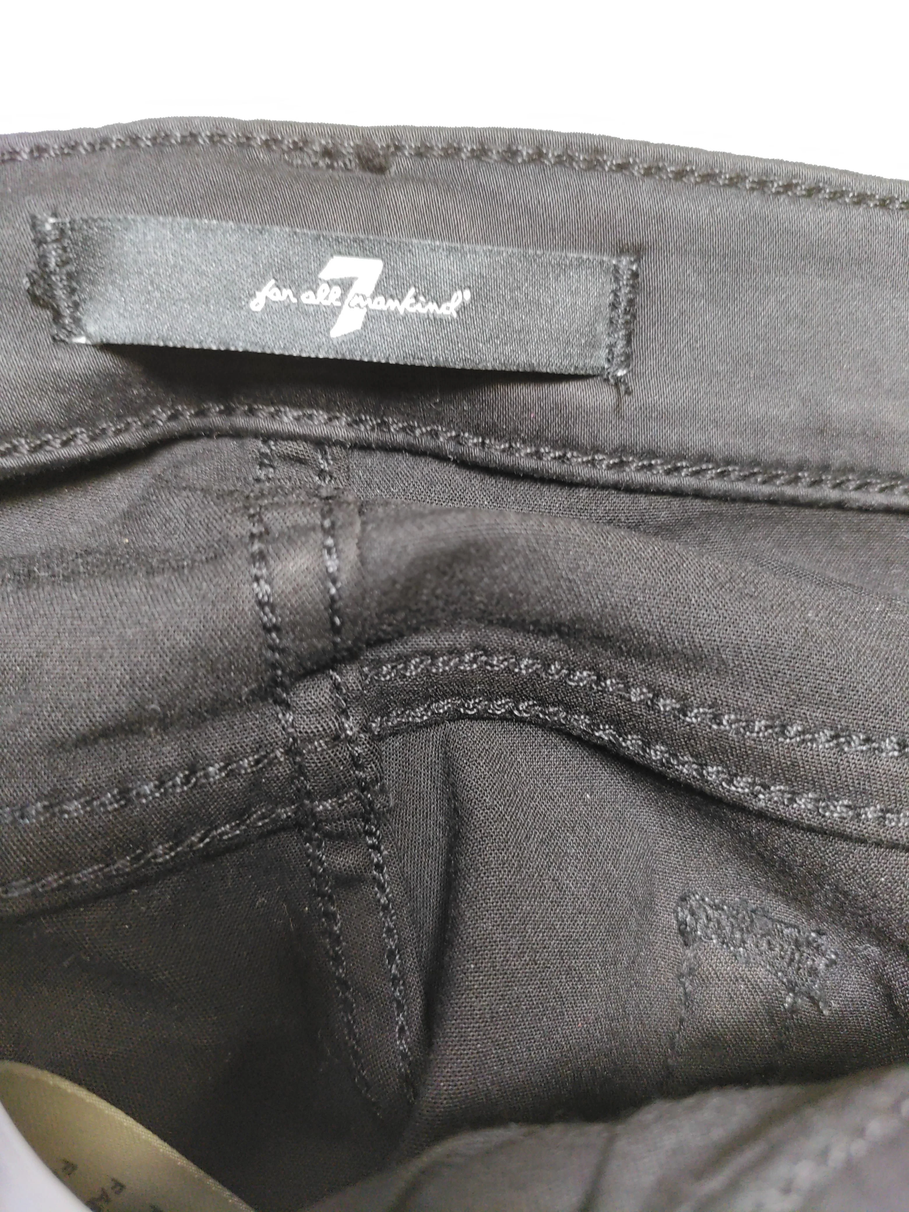 7 For All Mankind Women's Trousers W 32 in Black Cotton - Image 5