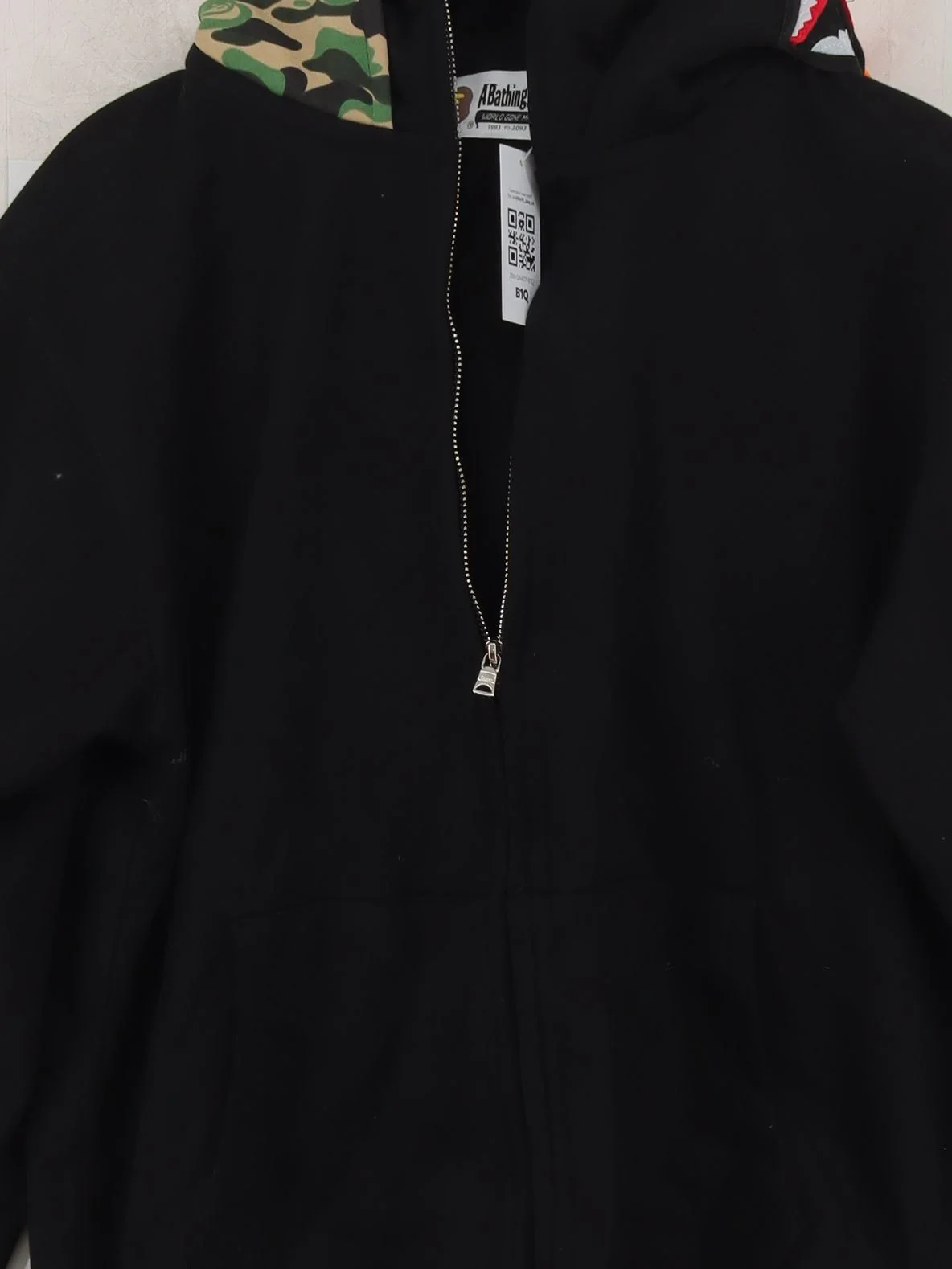 A Bathing Ape Men's Hoodie L Black Graphic 100% Cotton Pullover - Image 3