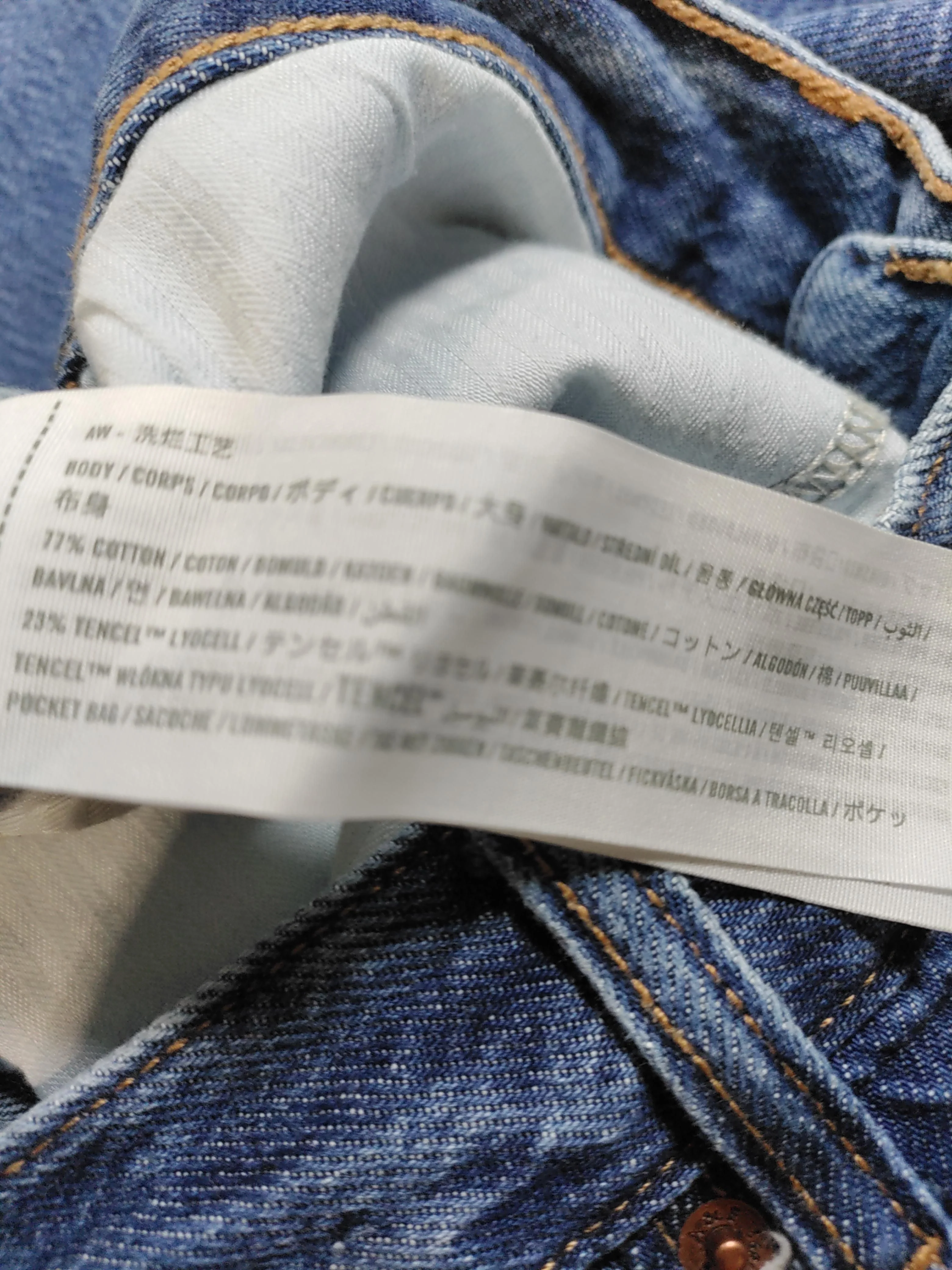 Abercrombie & Fitch Men's Jeans W 29 in Blue Cotton with Lyocell Modal Wide-Leg - Image 6