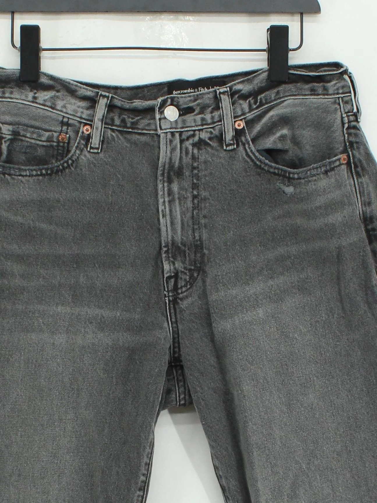 Abercrombie & Fitch Men's Jeans W 32 in Grey 100% Cotton Straight - Image 3