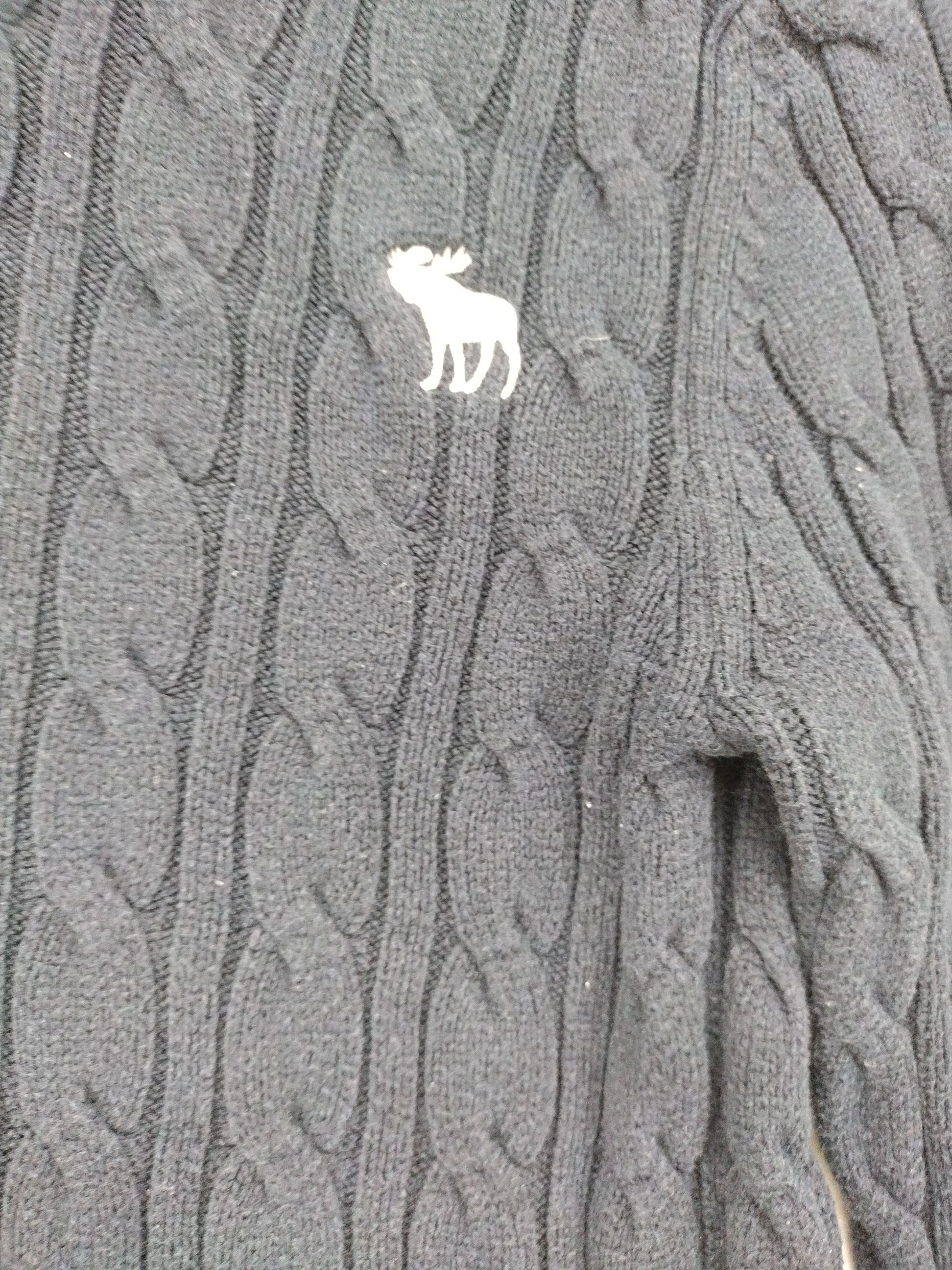 Abercrombie & Fitch Men's Jumper S Blue Cotton with Nylon Round Neck Pullover - Image 5