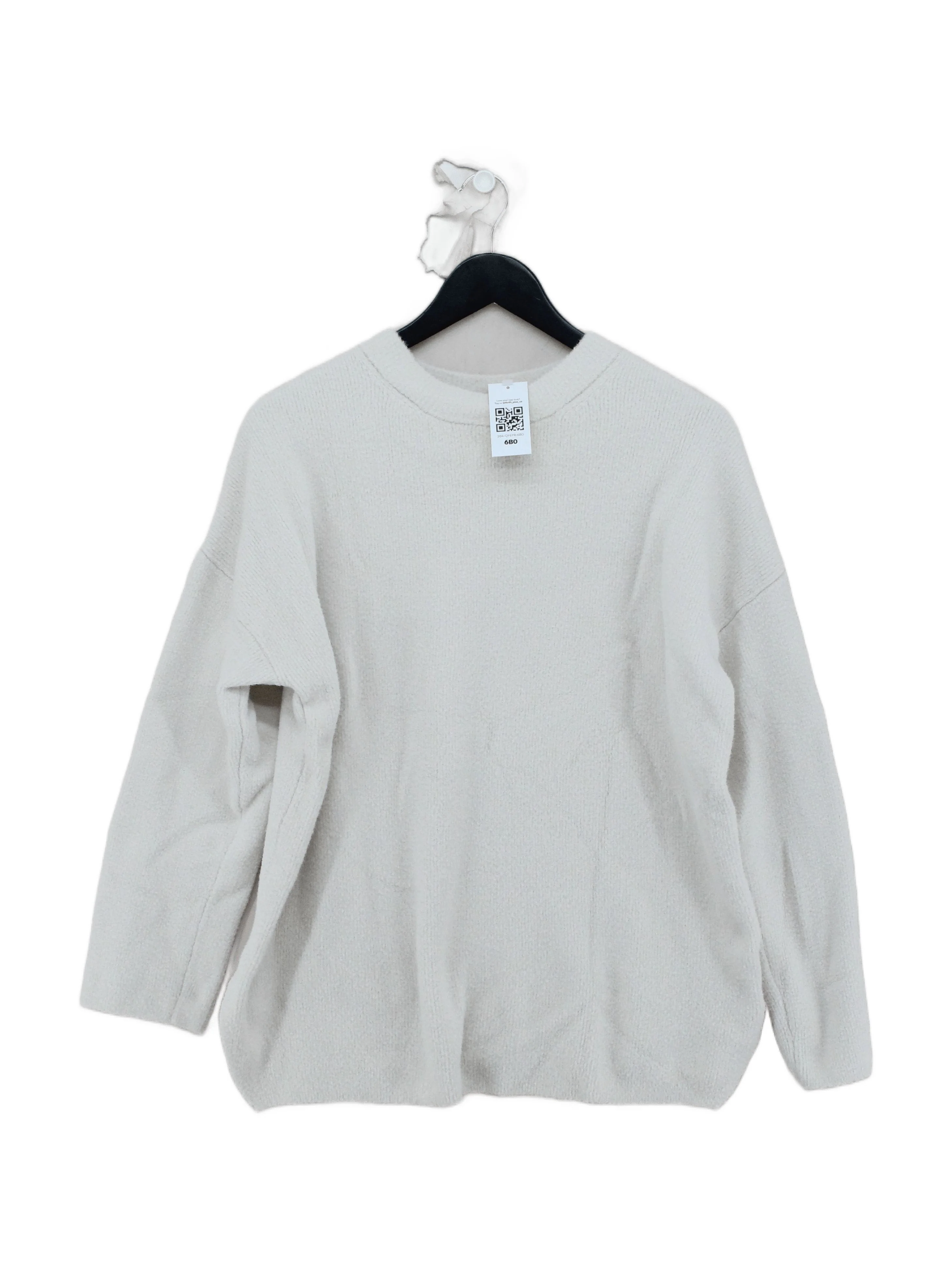 Abercrombie & Fitch Men's Jumper S Cream 100% Nylon Crew Neck Pullover