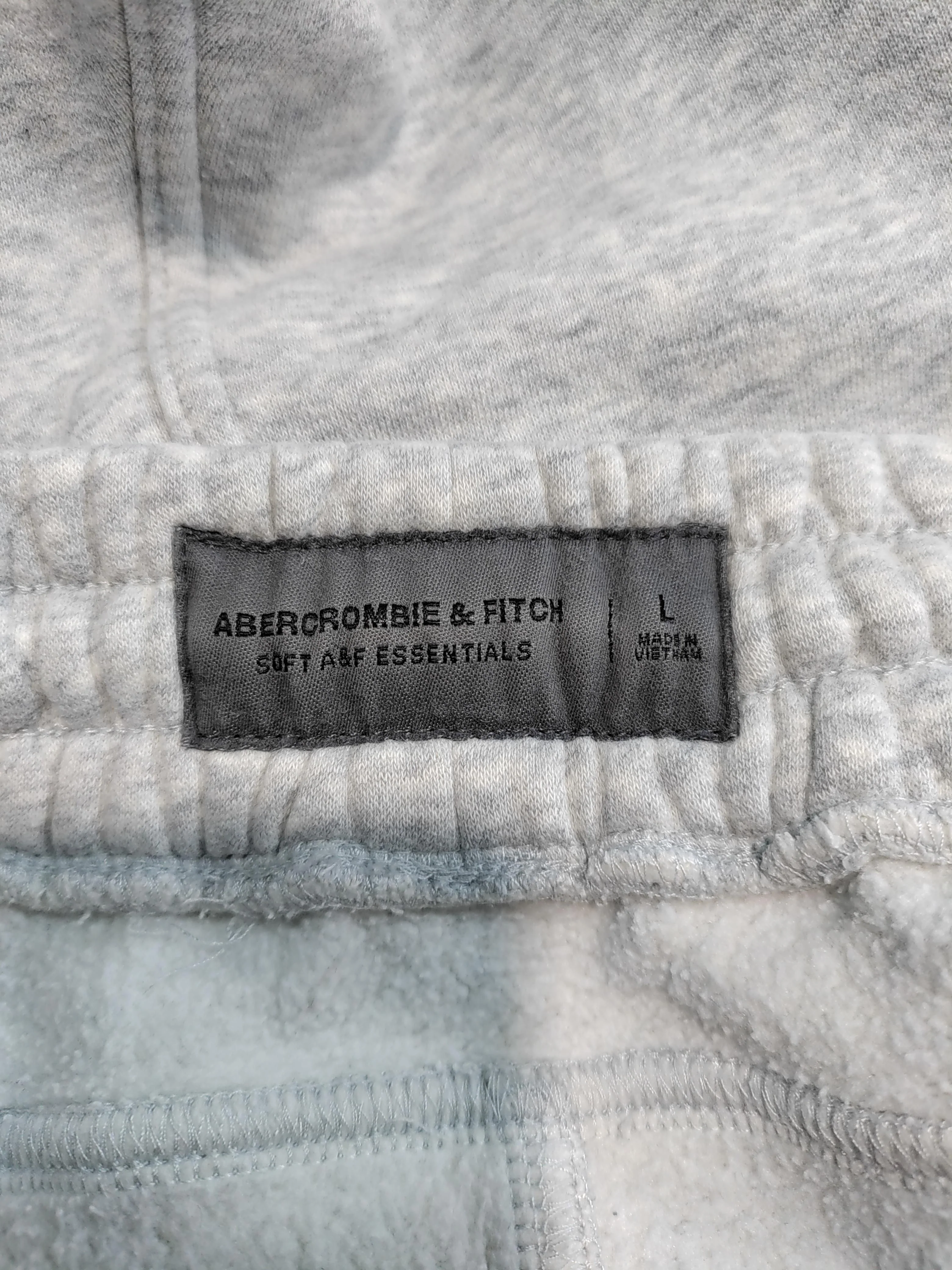 Abercrombie & Fitch Men's Sports Bottoms L Grey 100% Other Tapered Sweatpants - Image 6