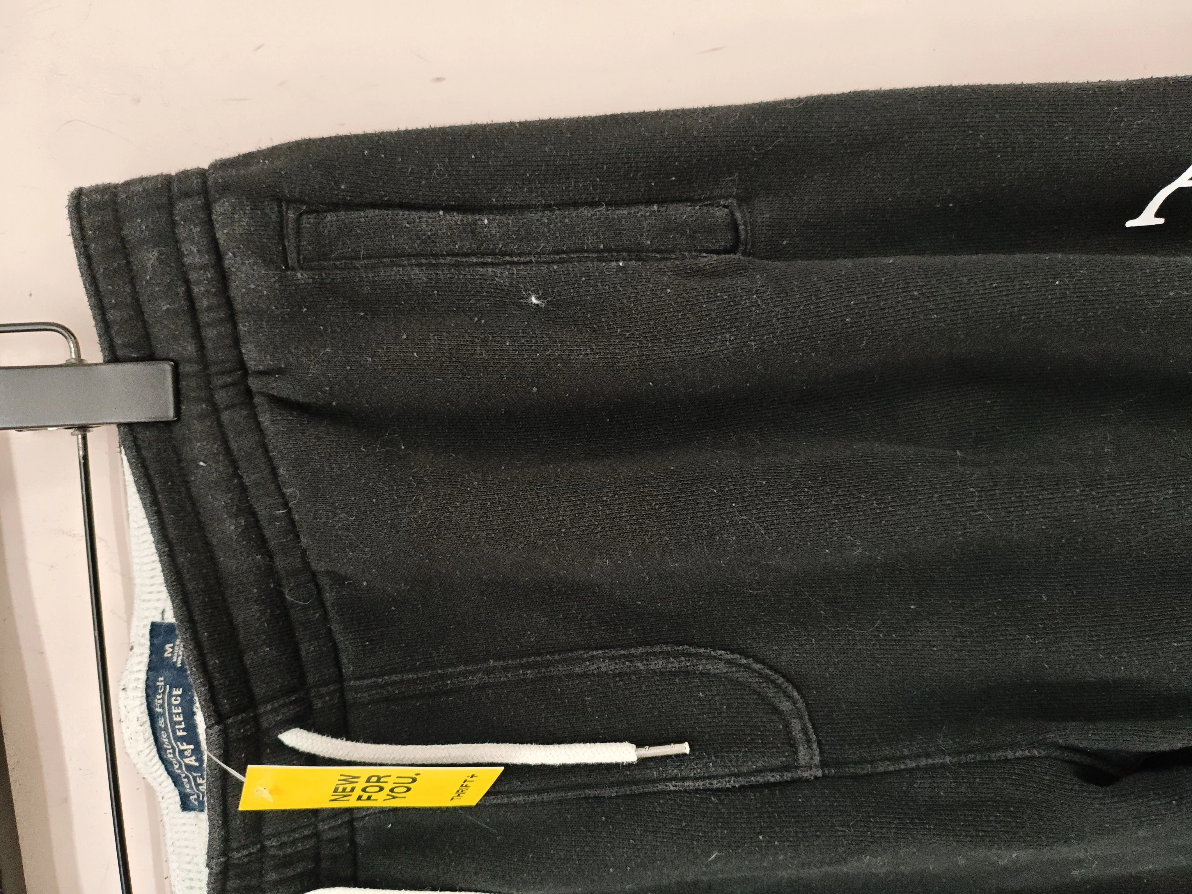 Abercrombie & Fitch Men's Sports Bottoms M Black Cotton - Image 5
