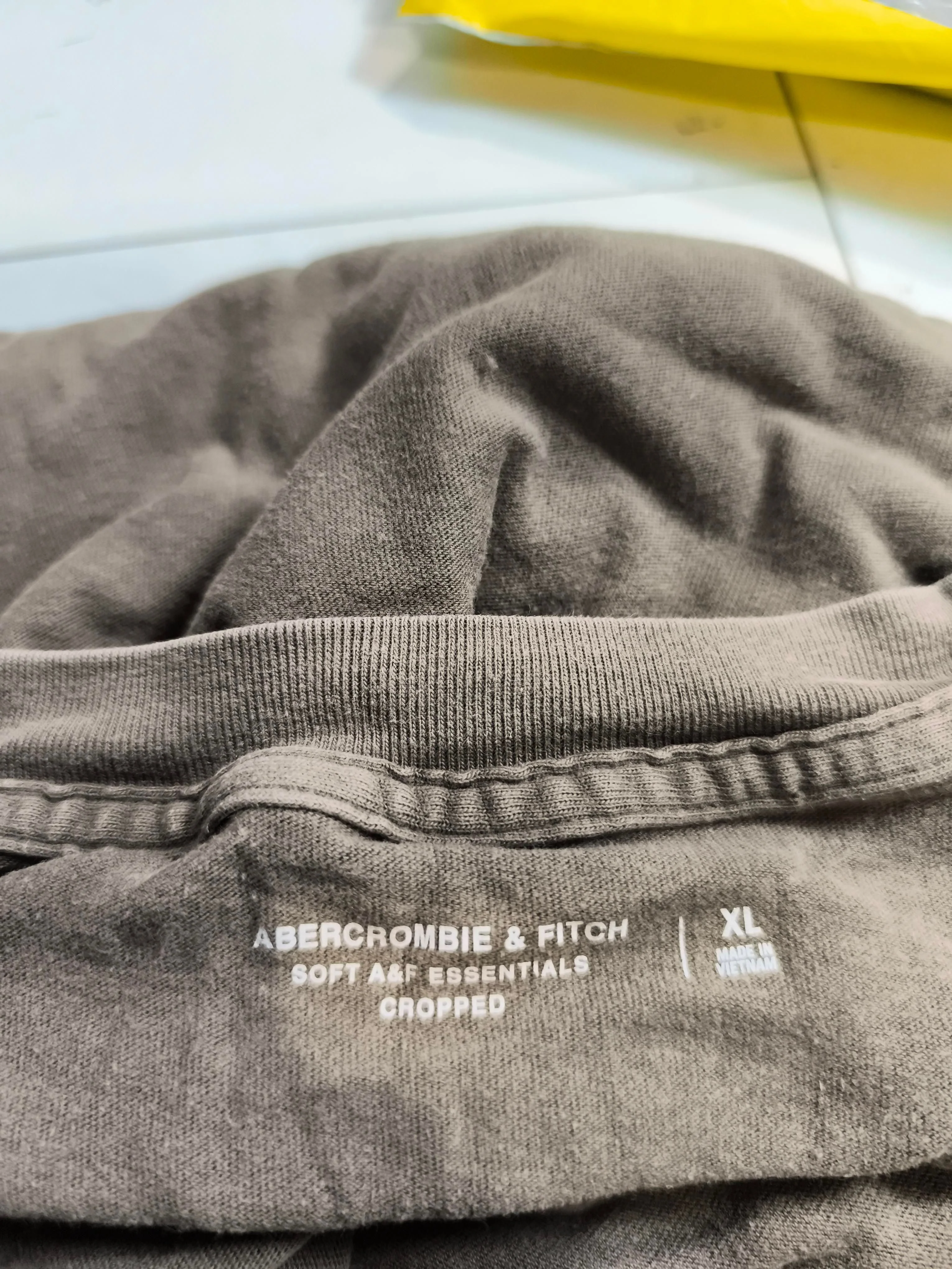 Abercrombie & Fitch Men's T-Shirt XL Brown 100% Cotton Basic - Image 5