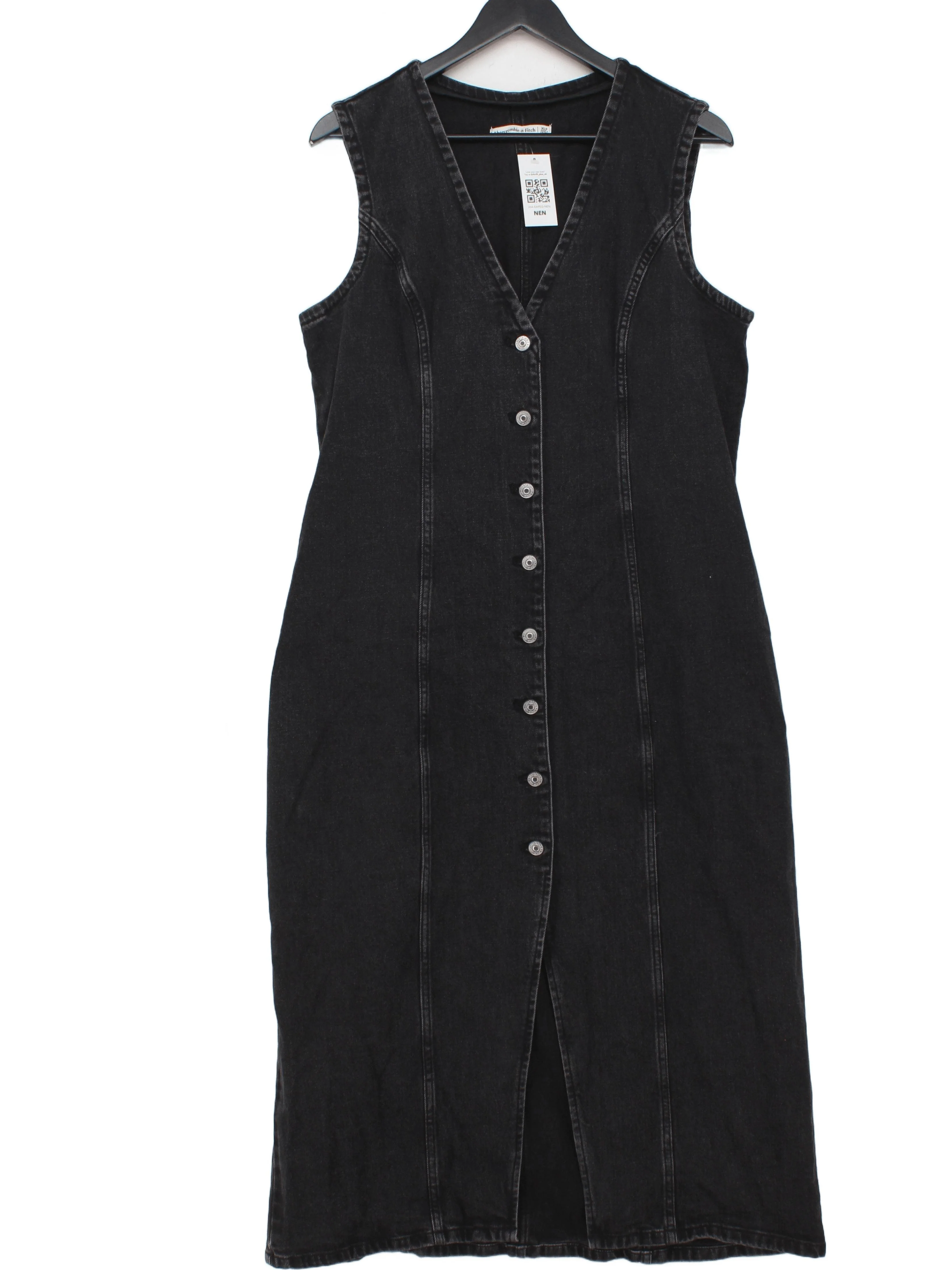 Abercrombie & Fitch Shirt Midi Dress XL in Black
