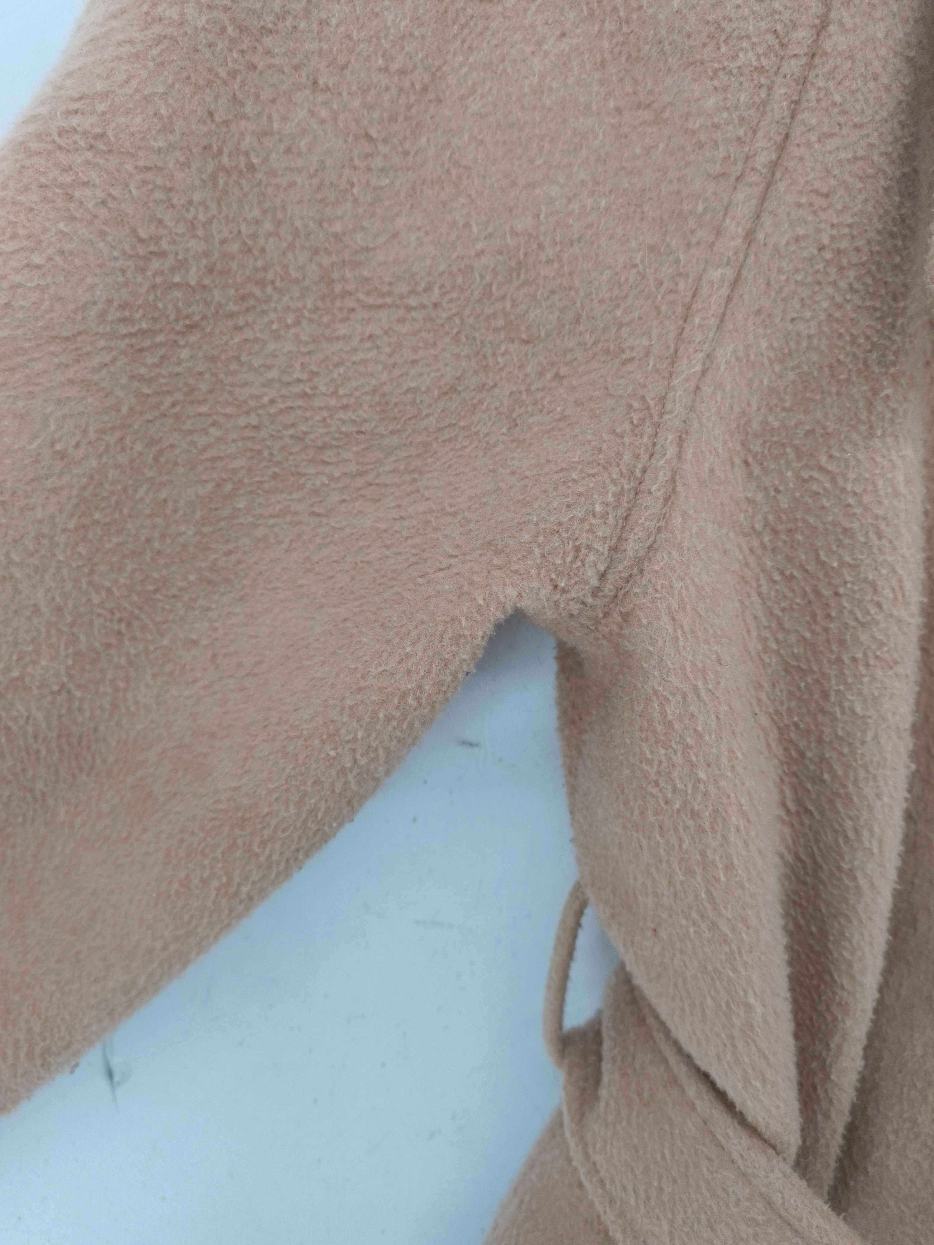Abercrombie & Fitch Women's Coat S Tan Wool with Polyester Overcoat - Image 6
