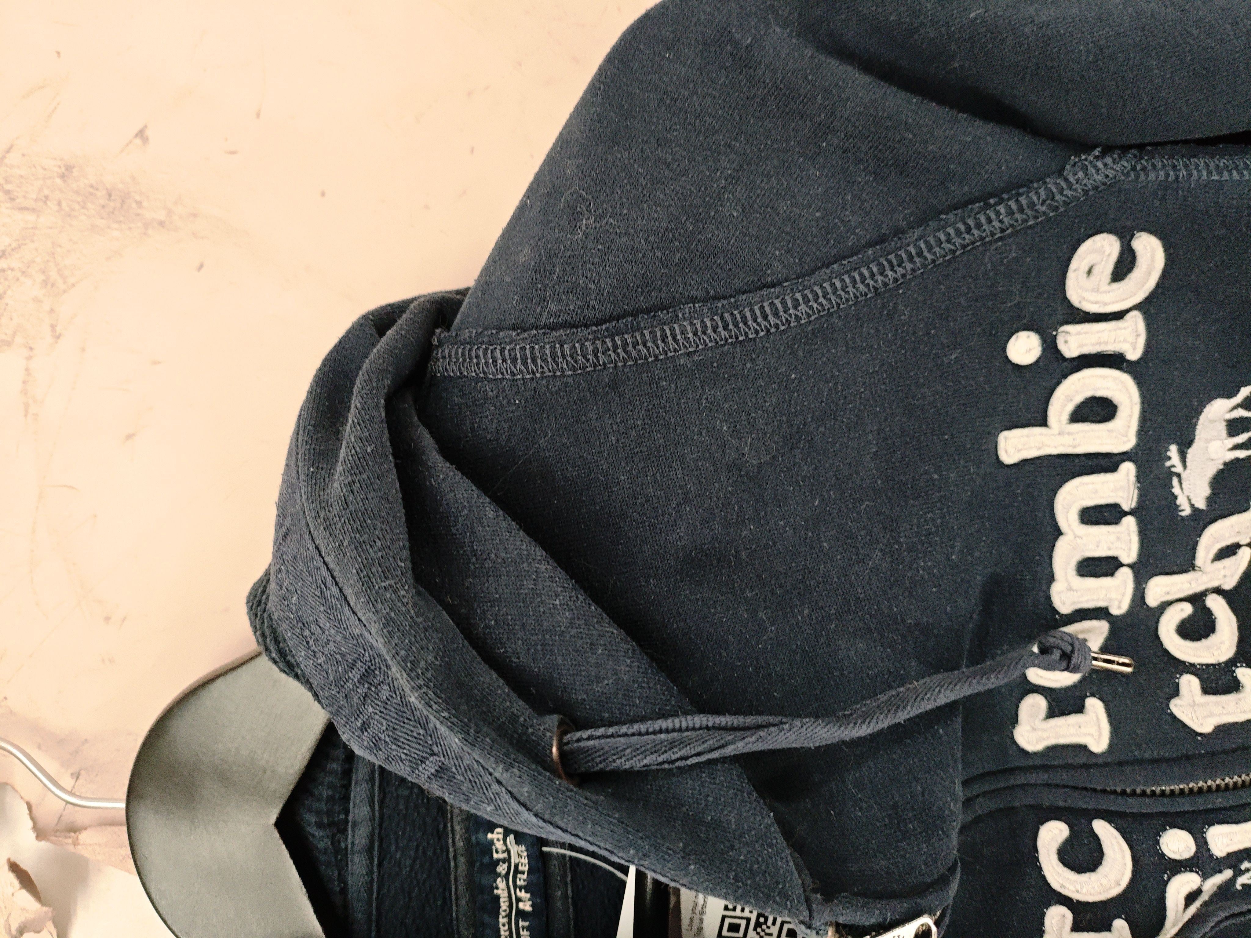 Abercrombie & Fitch Women's Hoodie S Blue Cotton with Polyester Pullover - Image 5