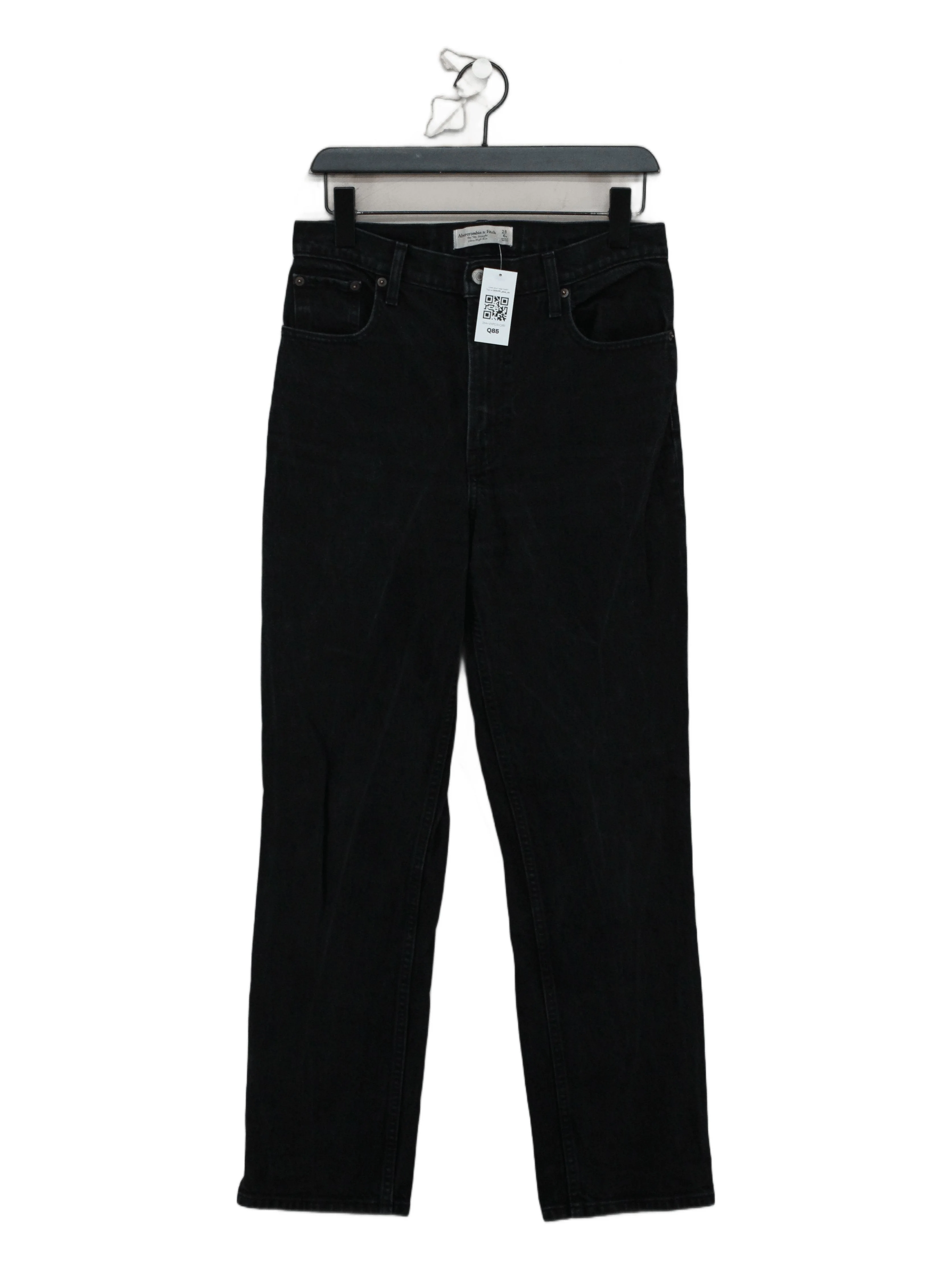 Abercrombie & Fitch Women's Jeans UK 10 Black Cotton with Elastane Straight