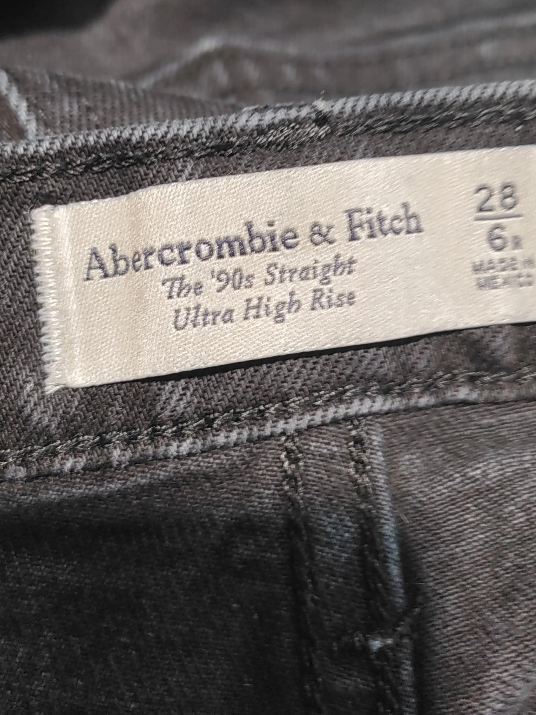 Abercrombie & Fitch Women's Jeans UK 10 Black Cotton with Elastane Straight - Image 5