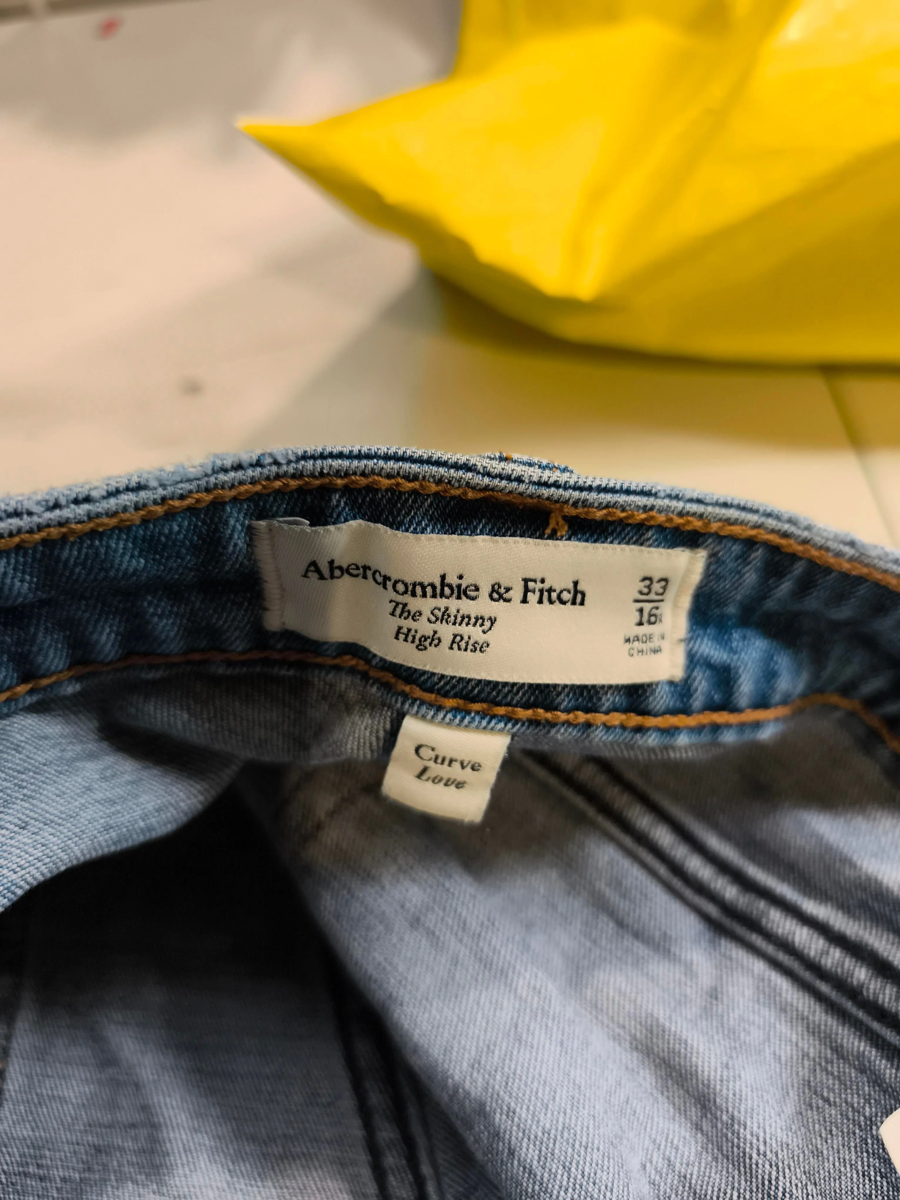 Abercrombie & Fitch Women's Jeans UK 16 Blue Cotton with Elastane Skinny - Image 5