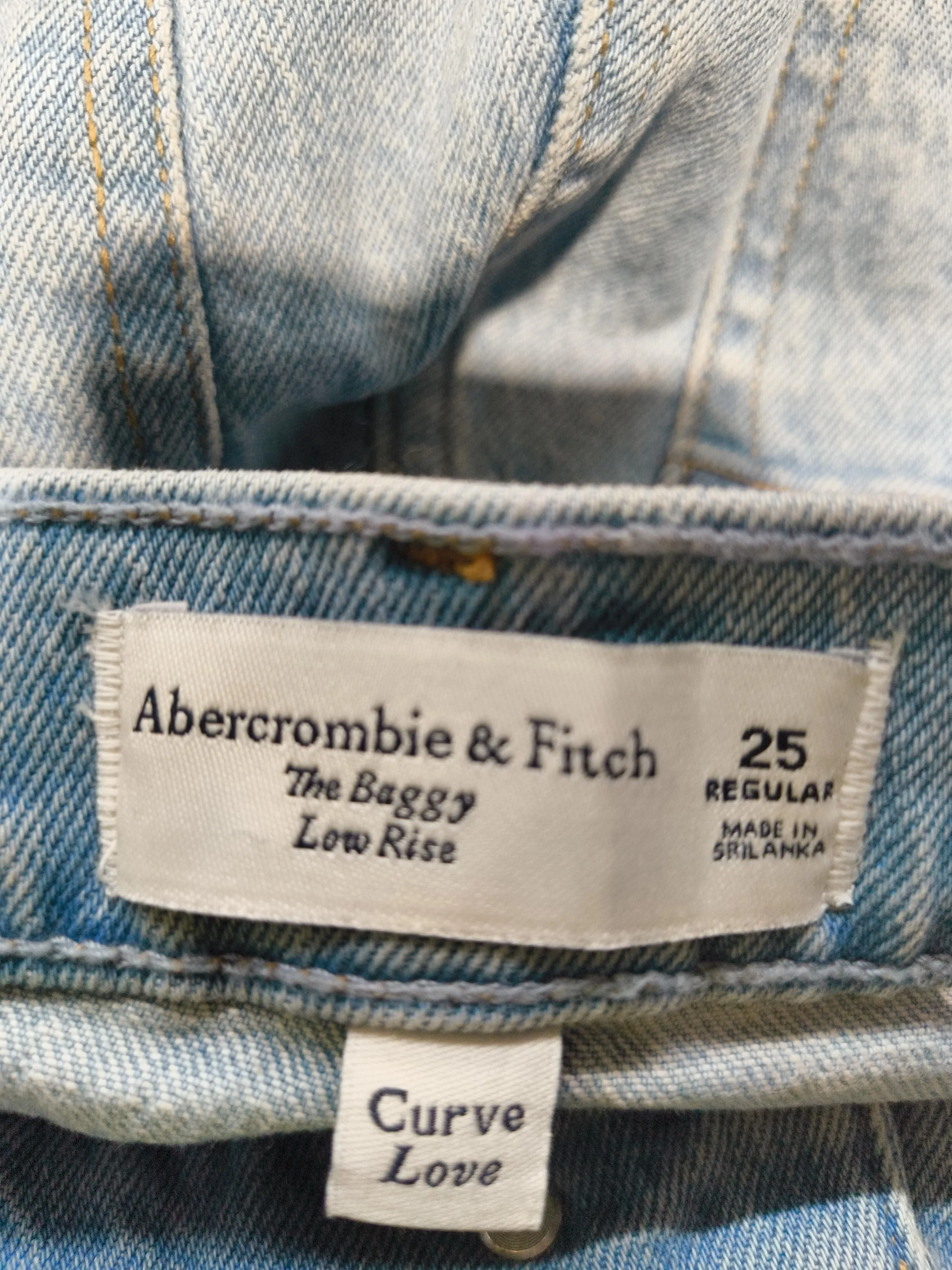 Abercrombie & Fitch Women's Jeans W 25 in Blue Cotton with Elastane Wide-Leg - Image 6