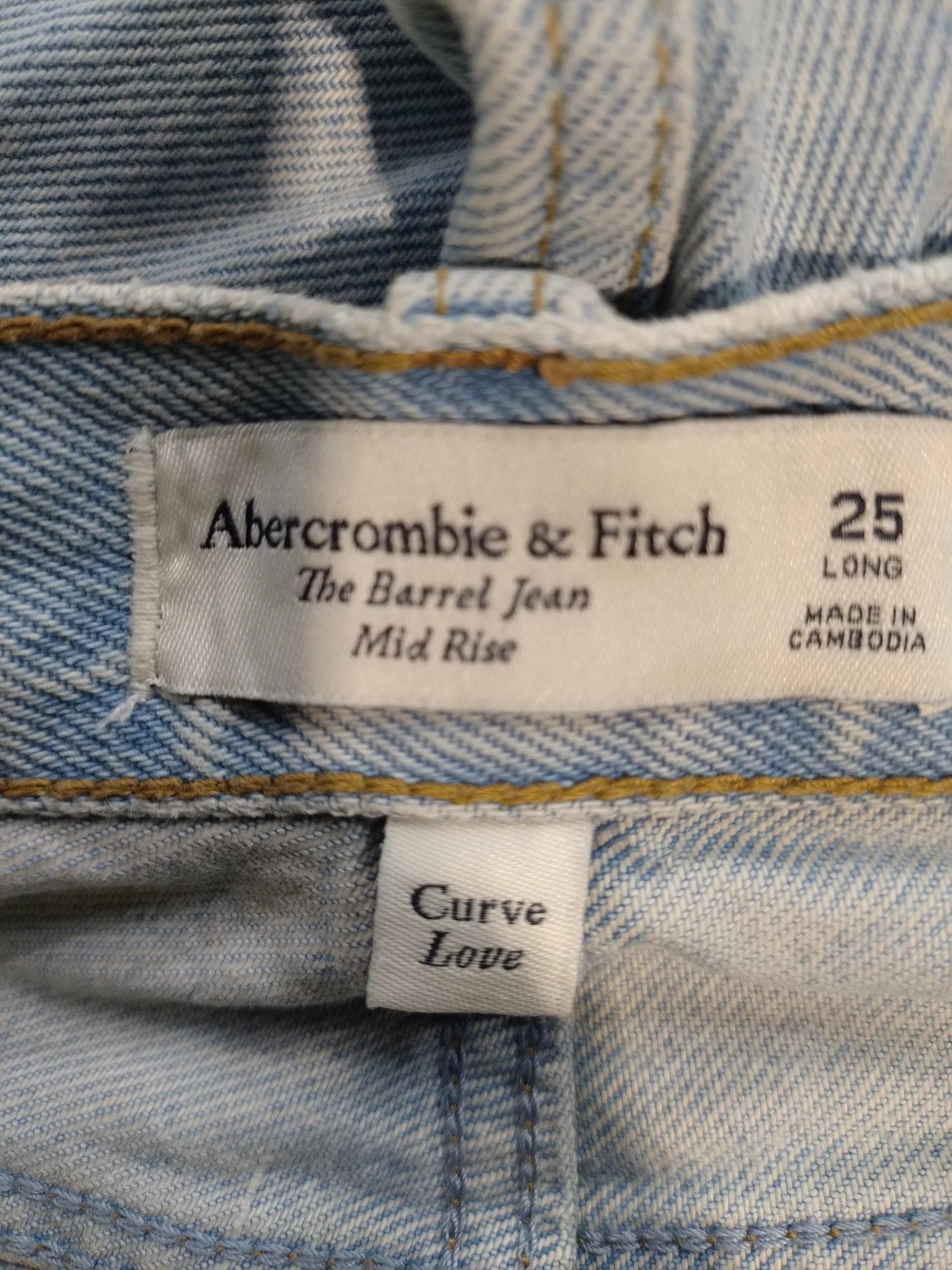 Abercrombie & Fitch Women's Jeans W 25 in Blue Cotton with Polyester Wide-Leg - Image 5