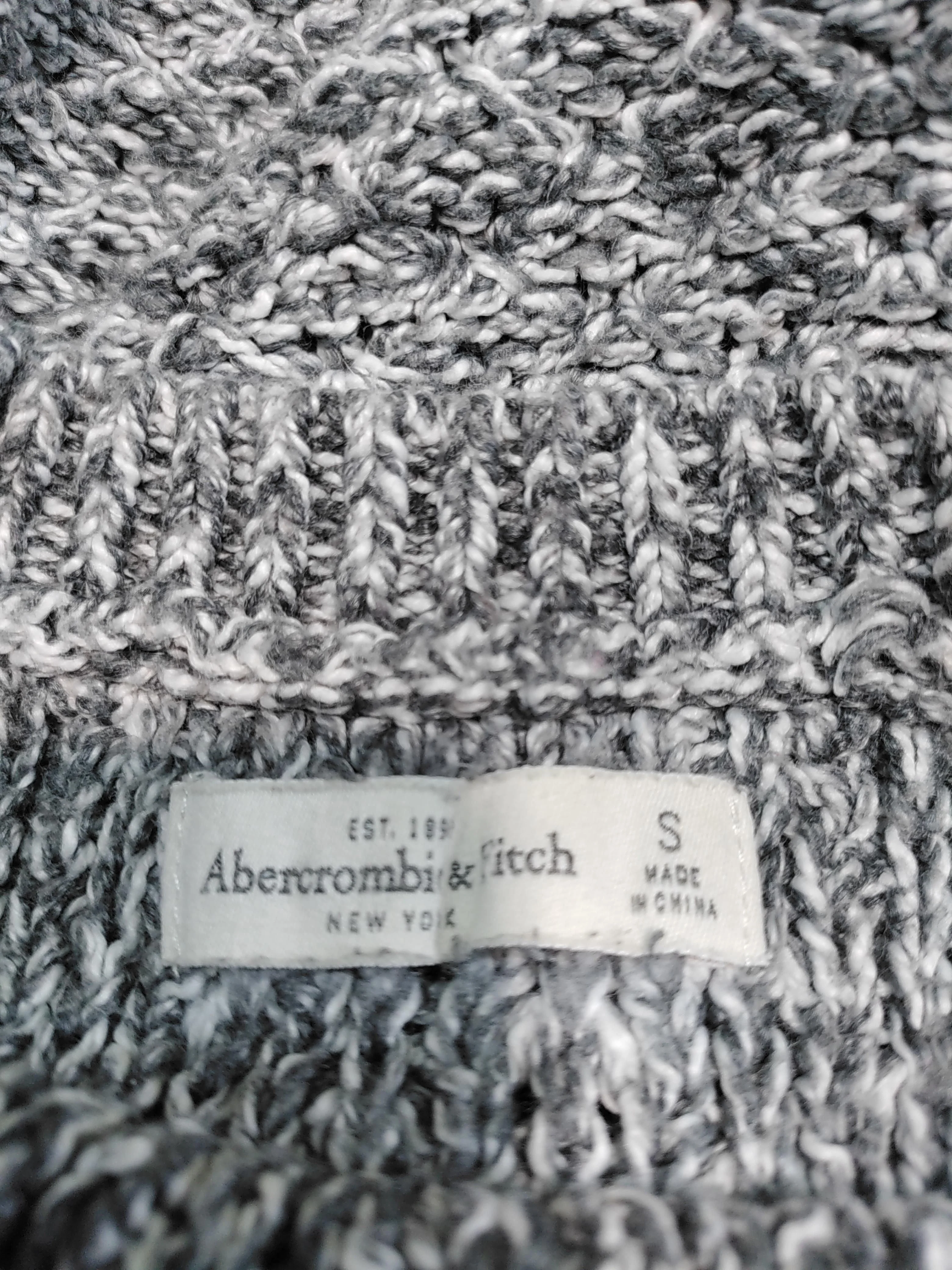 Abercrombie & Fitch Women's Jumper S Grey Cotton with Acrylic Crew Neck Pullover - Image 5