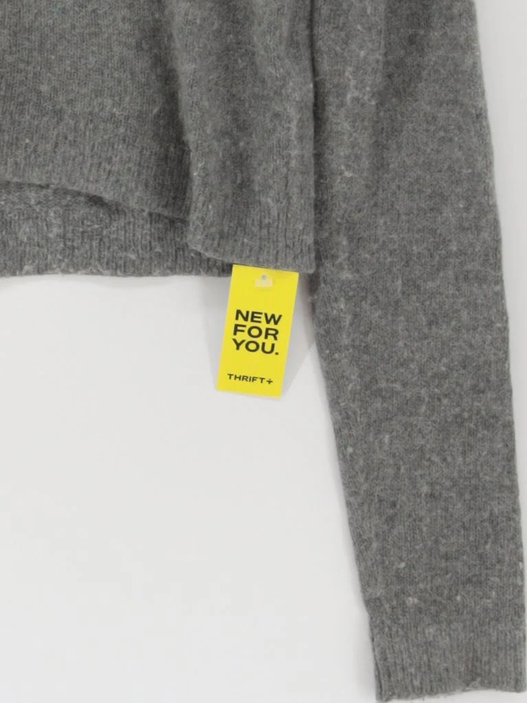 Abercrombie & Fitch Women's Jumper S Grey Nylon with Other Round Neck Pullover - Image 4