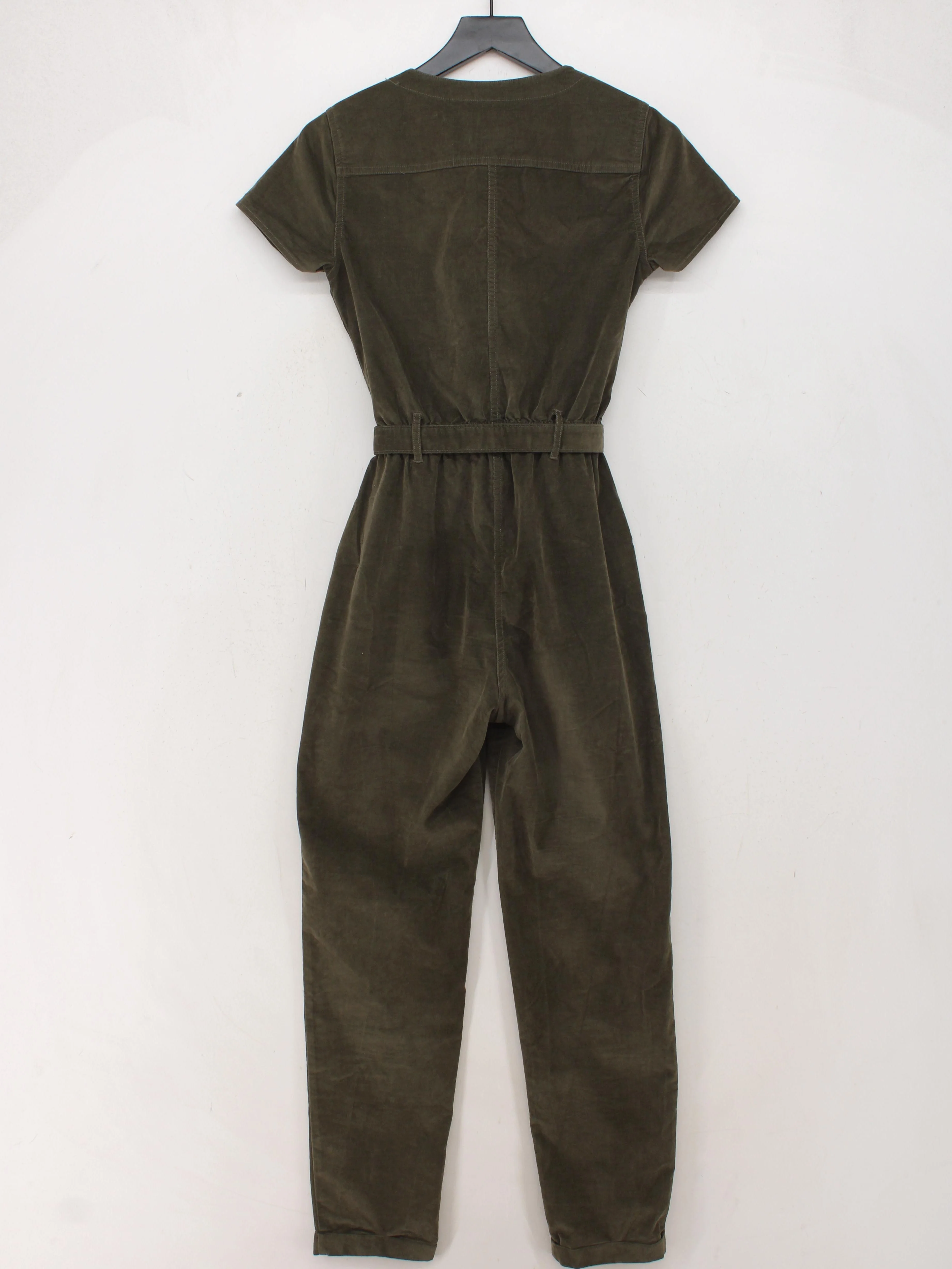 Abercrombie & Fitch Women's Jumpsuit XS Green Cotton with Polyester Jumpsuit - Image 2