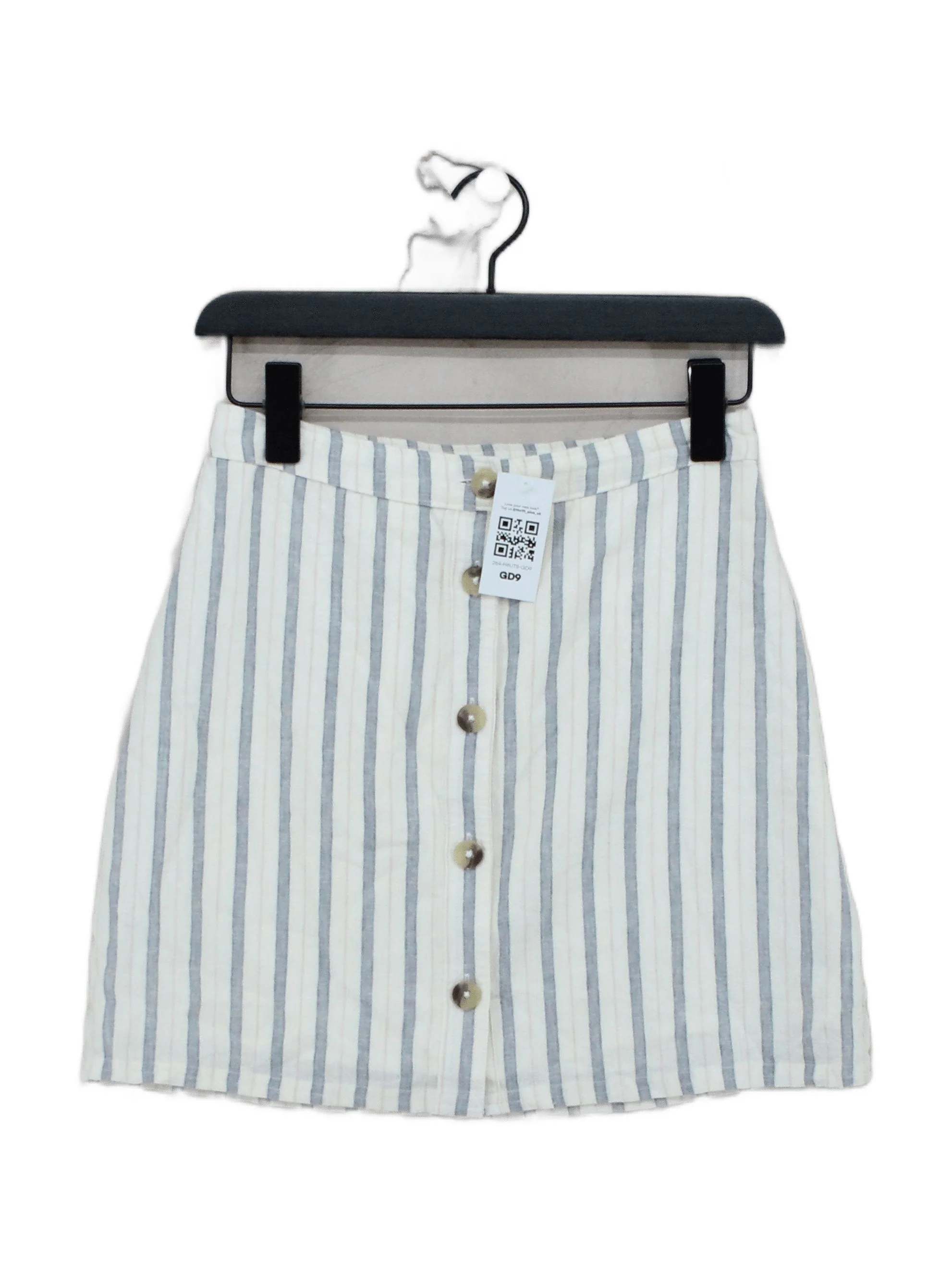 Abercrombie & Fitch Women's Mini Skirt XS Cream Linen with Cotton, Viscose Mini