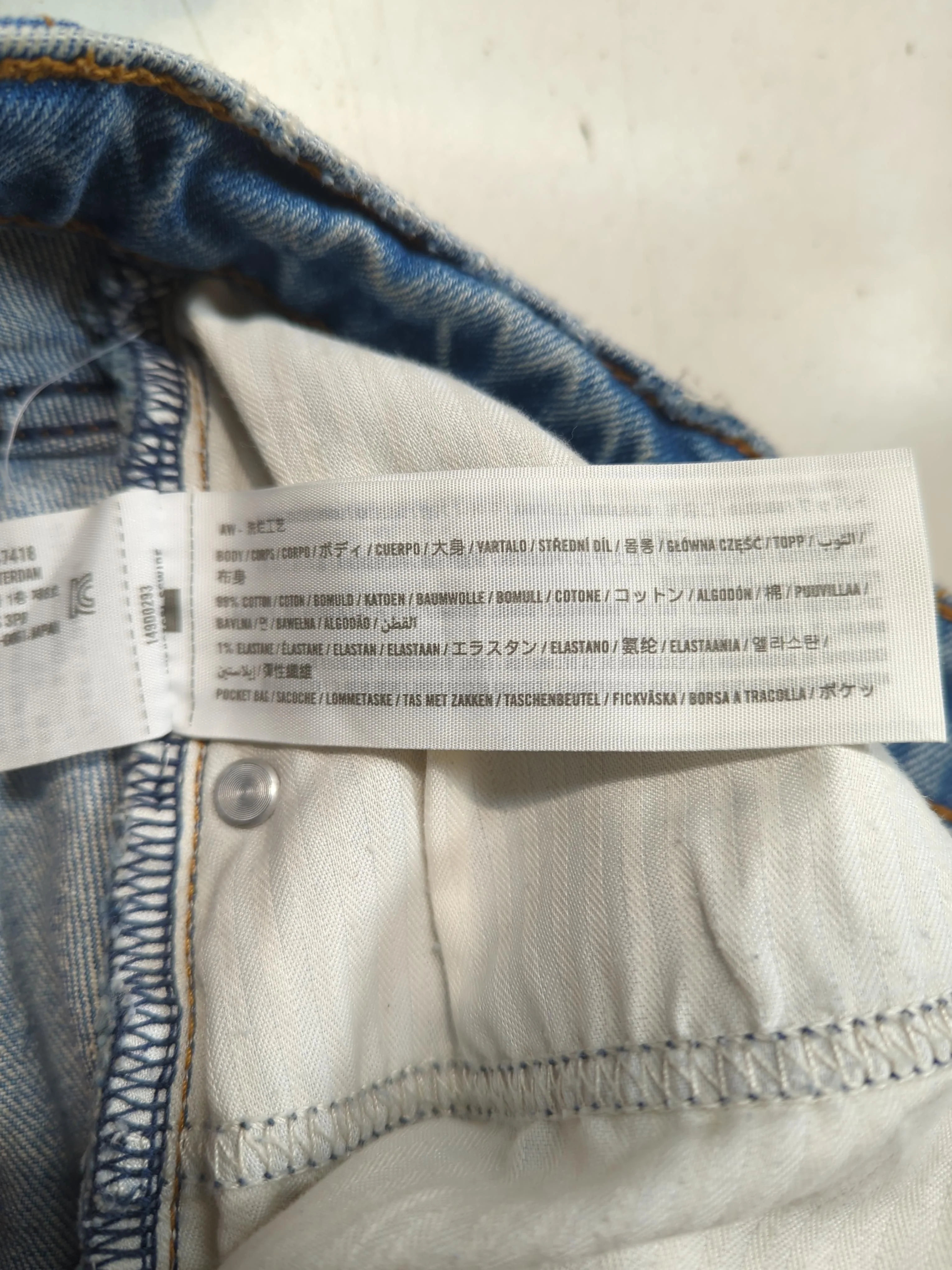 Abercrombie & Fitch Women's Shorts W 28 in Blue Cotton with Elastane Cut-Off - Image 7