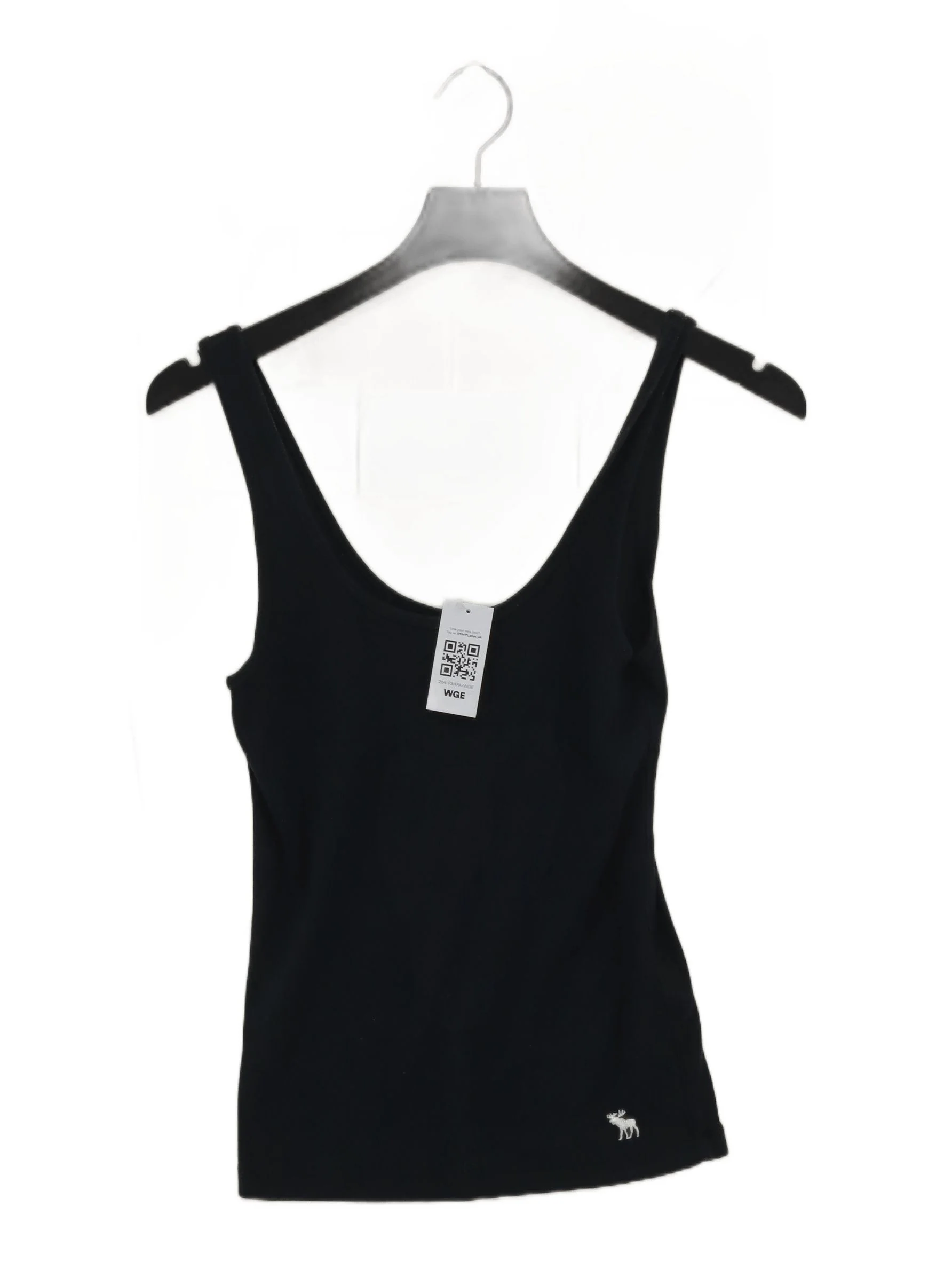 Abercrombie & Fitch Women's T-Shirt M Black Cotton with Elastane Basic