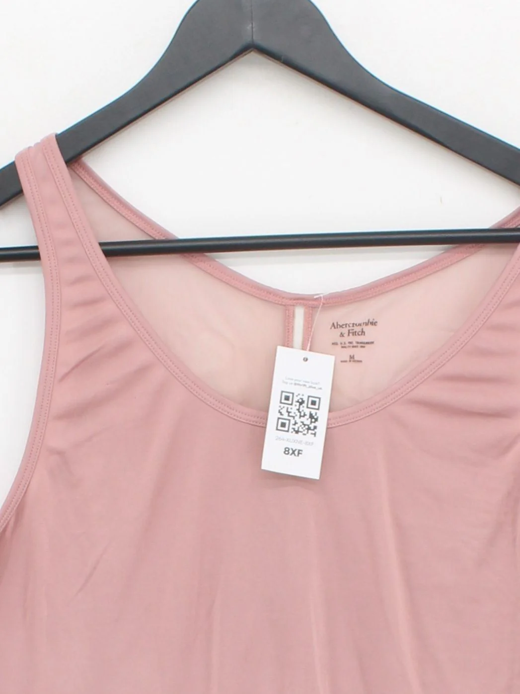 Abercrombie & Fitch Women's T-Shirt M Pink Polyester with Elastane, Nylon Basic - Image 3