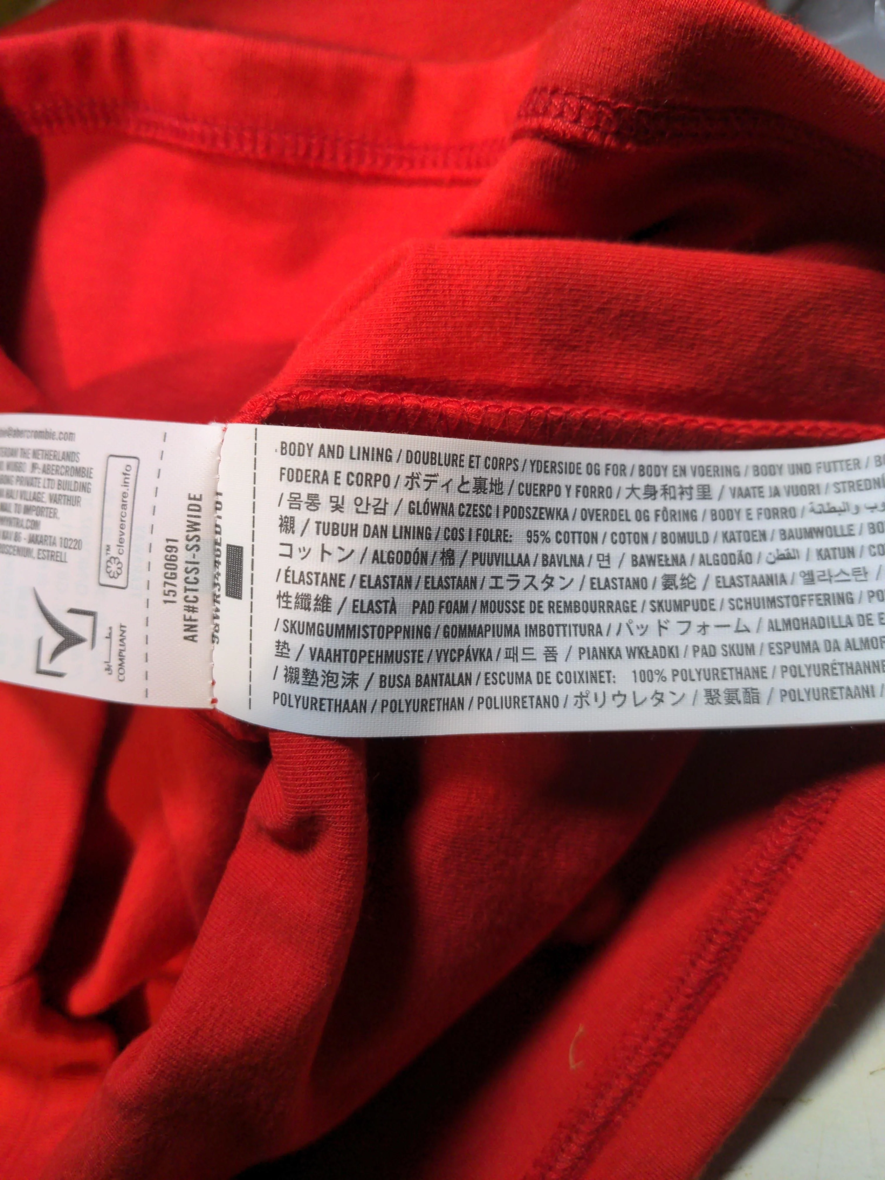 Abercrombie & Fitch Women's T-Shirt S Red Cotton with Elastane Camisole - Image 6