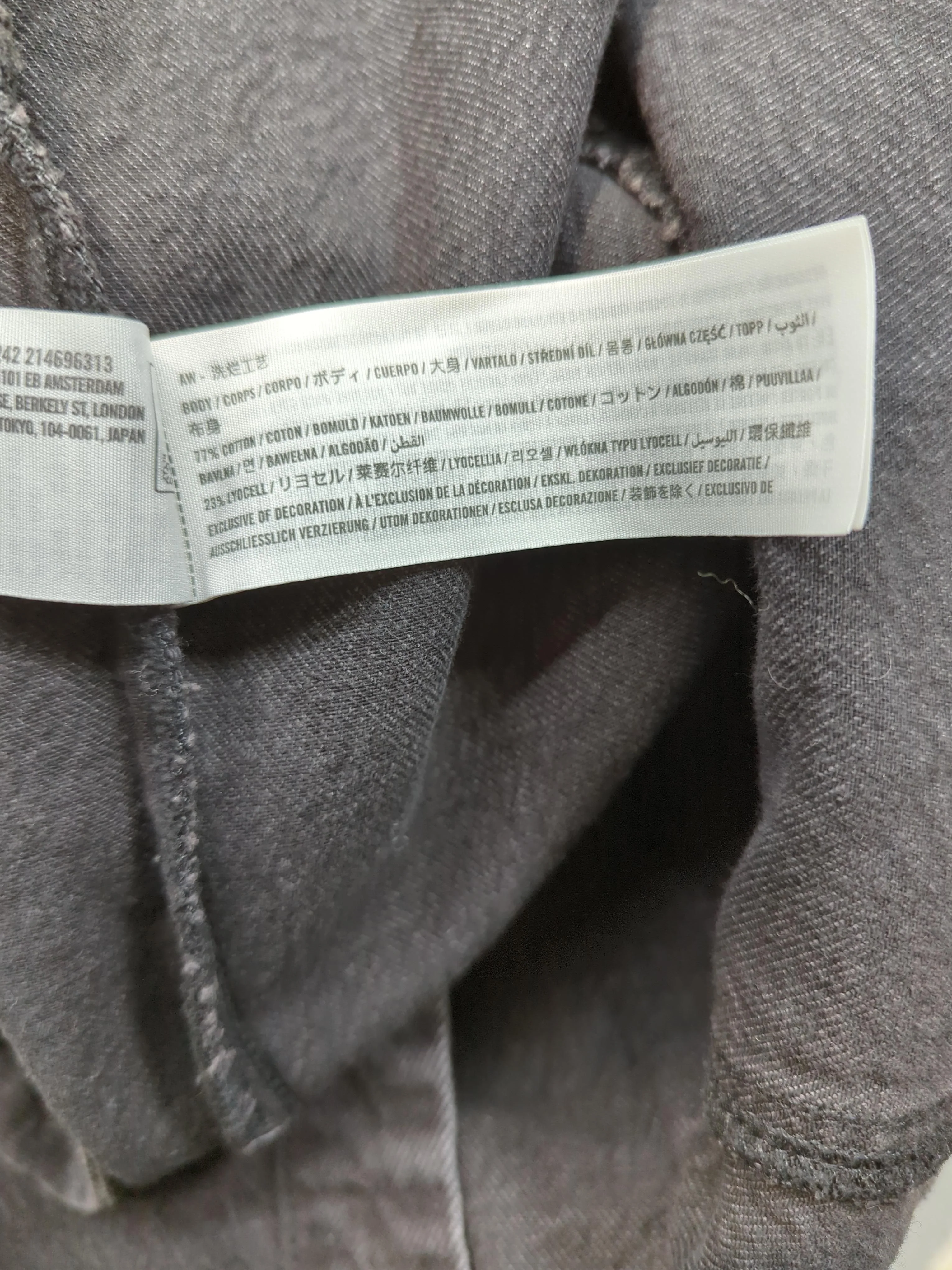 Abercrombie & Fitch Women's Top M Black Cotton with Lyocell Modal Basic - Image 6