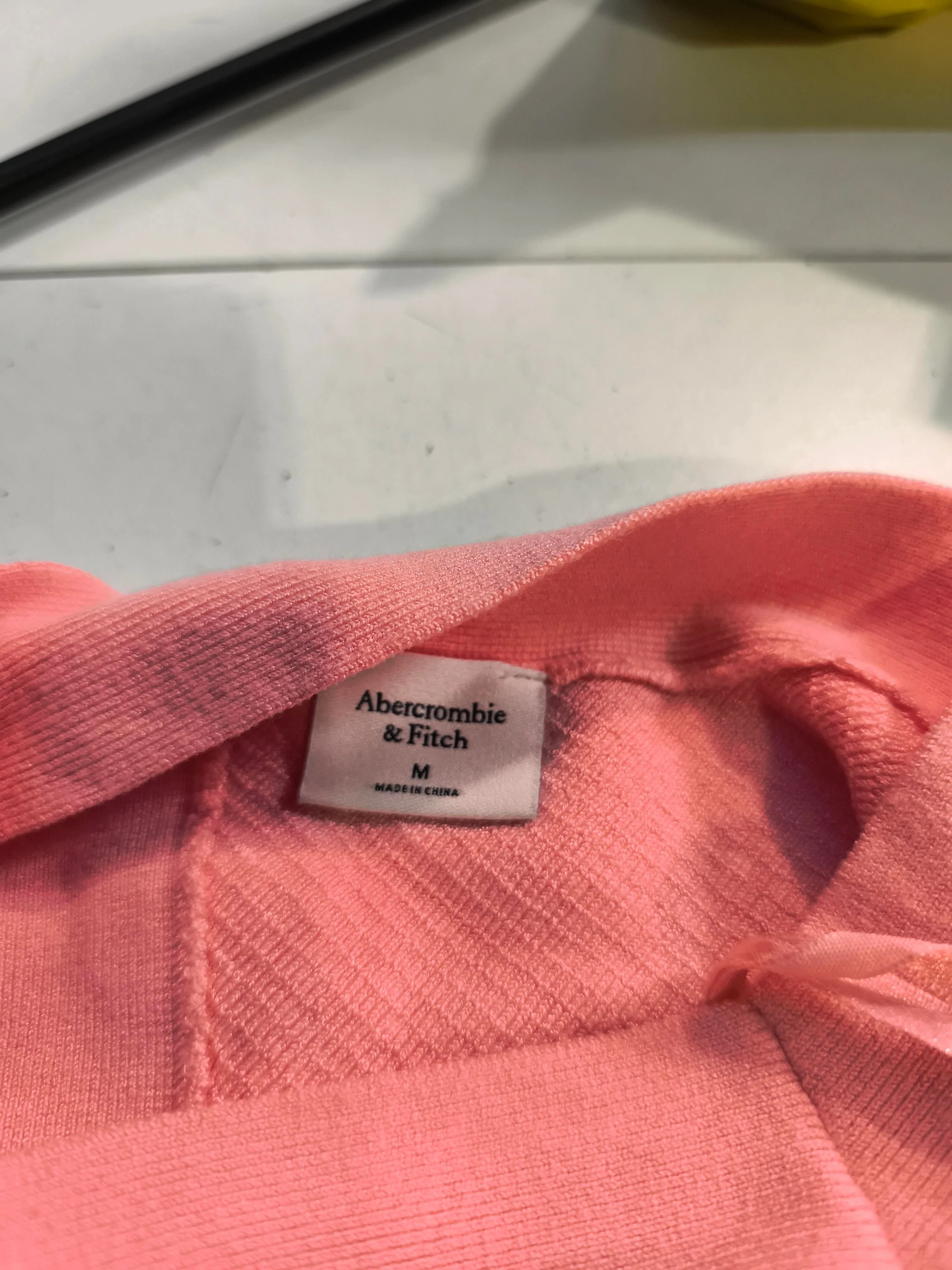 Abercrombie & Fitch Women's Top M Pink Viscose with Nylon, Elastane Cropped - Image 5