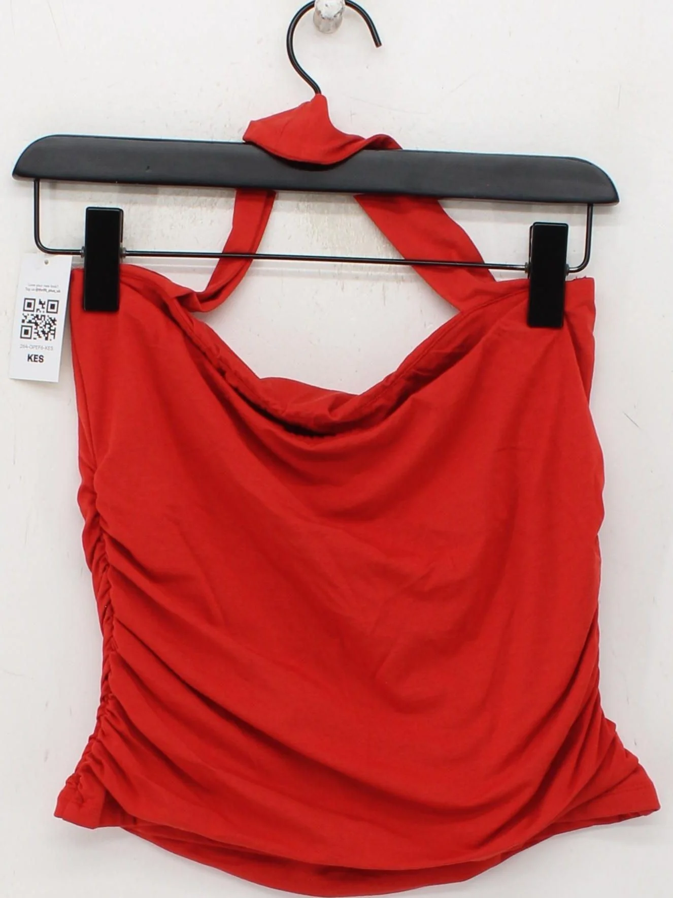Abercrombie & Fitch Women's Top M Red Cotton with Lyocell Modal, Elastane Jersey - Image 2