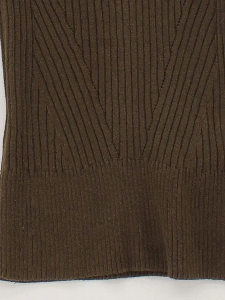 Abercrombie & Fitch Women's Top XS Brown Cotton with Polyester, Acrylic Basic - Image 4