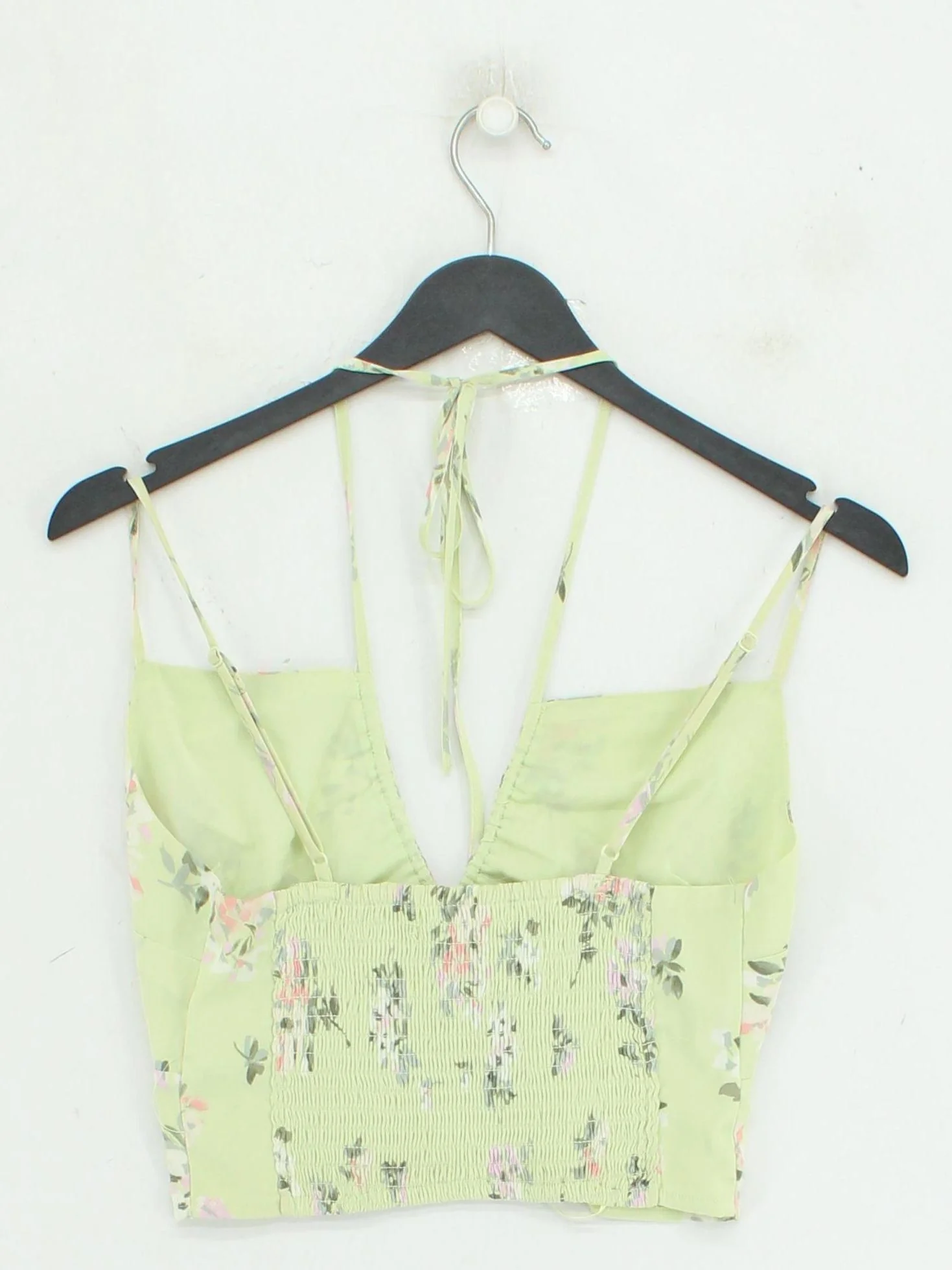 Abercrombie & Fitch Women's Top XS Green 100% Polyester Cropped - Image 2