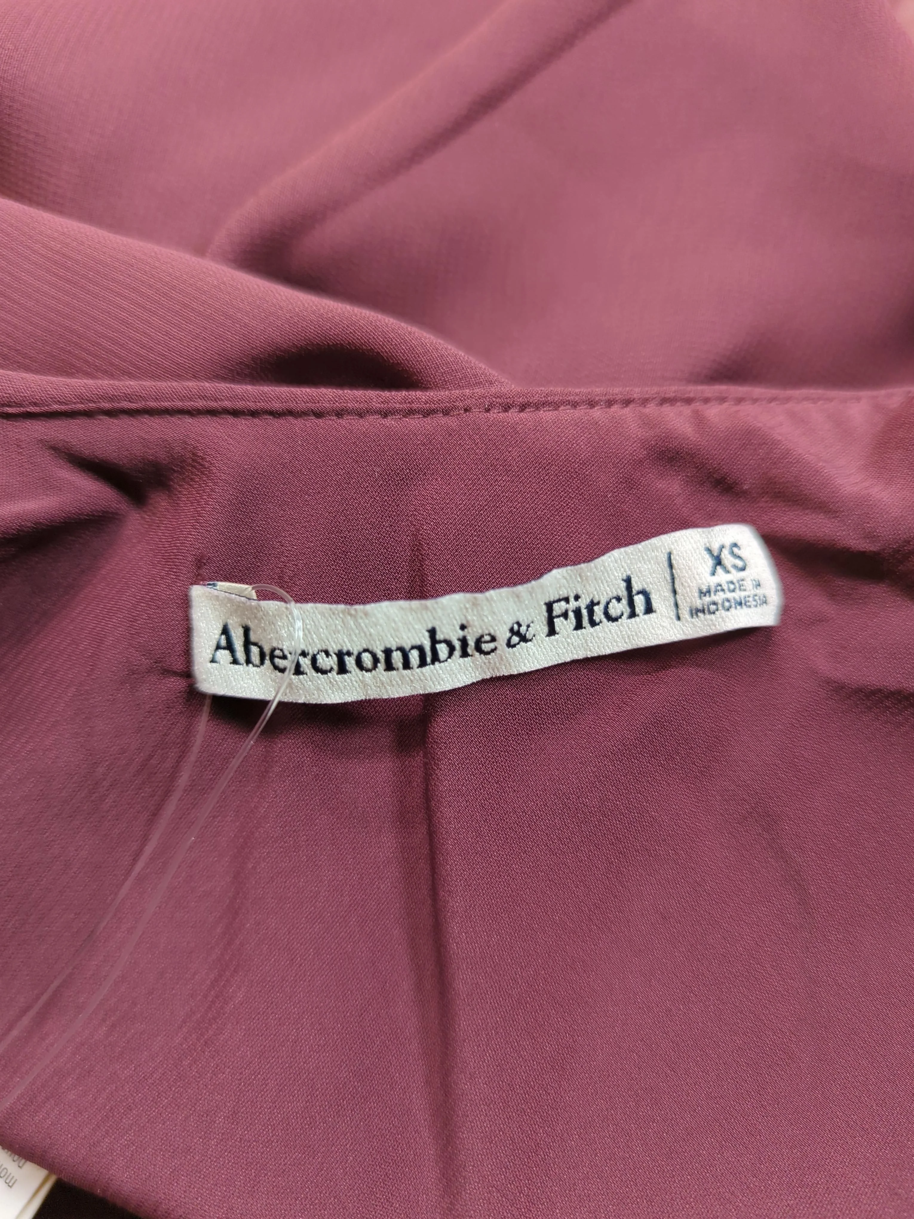 Abercrombie & Fitch Women's Top XS Red Polyester with Elastane Basic - Image 5