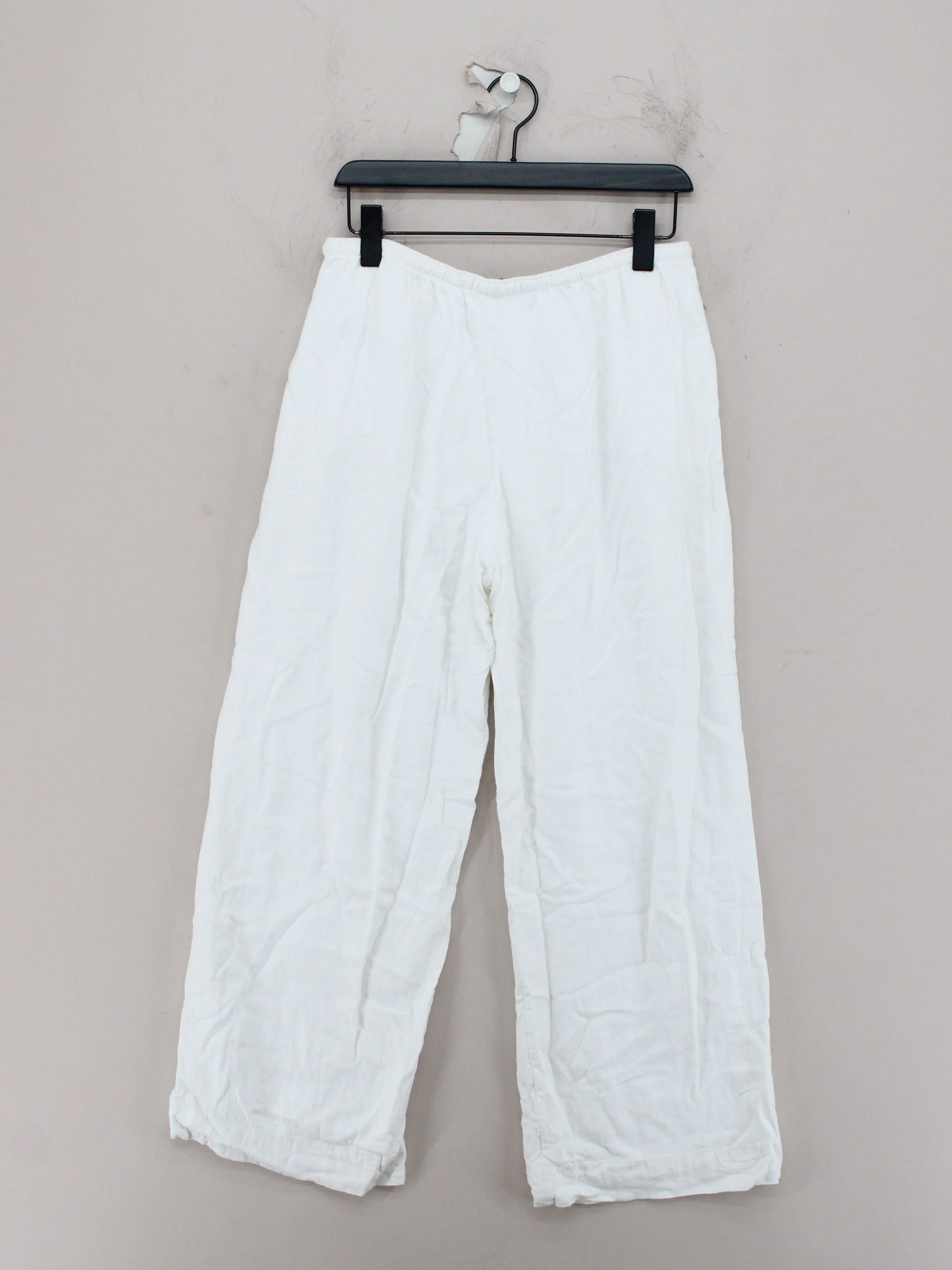 Abercrombie & Fitch Women's Trousers M White Viscose with Linen Straight Cargo - Image 2