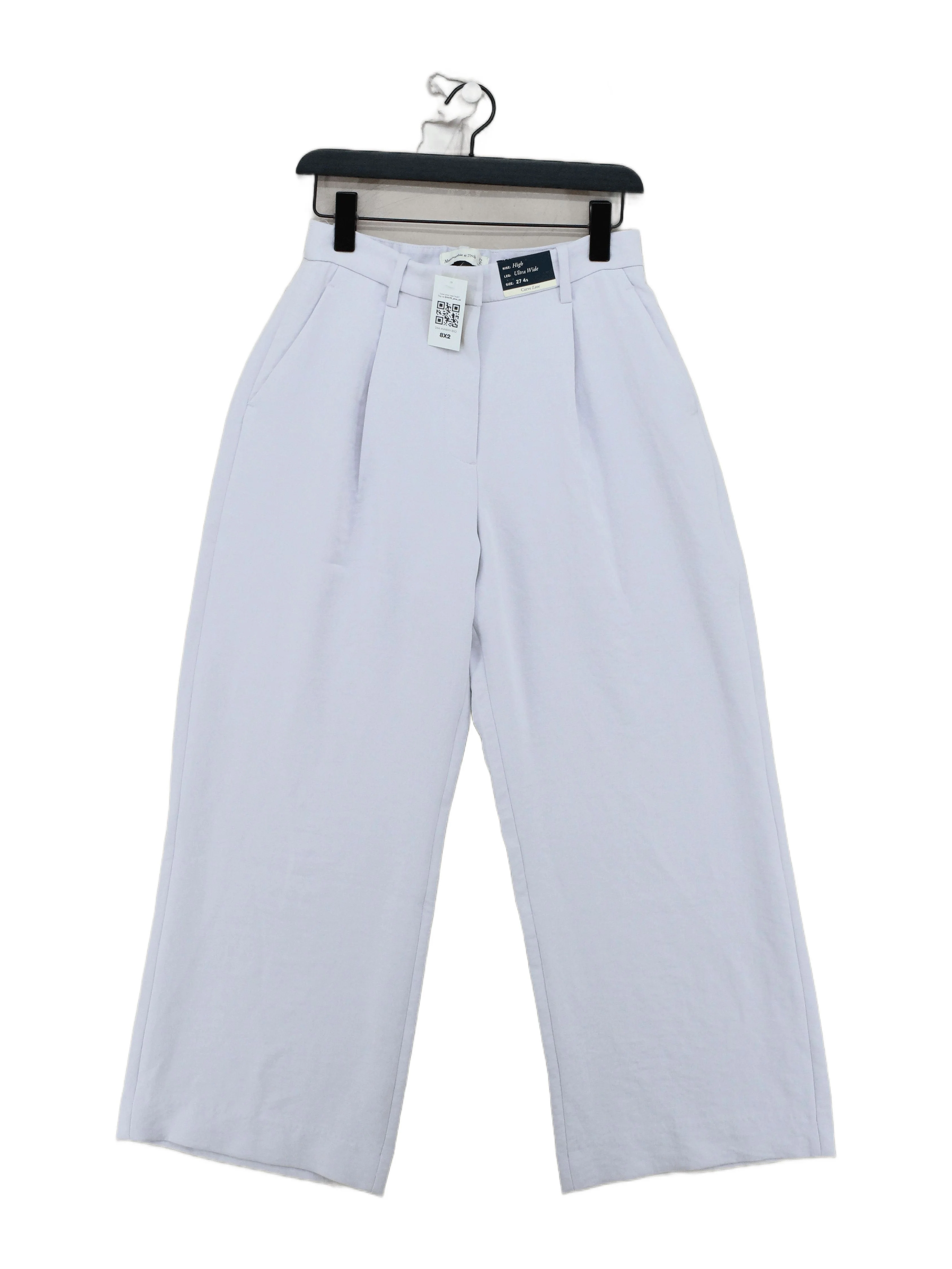 Abercrombie & Fitch Women's Trousers W 27 in Purple 100% Polyester Cropped