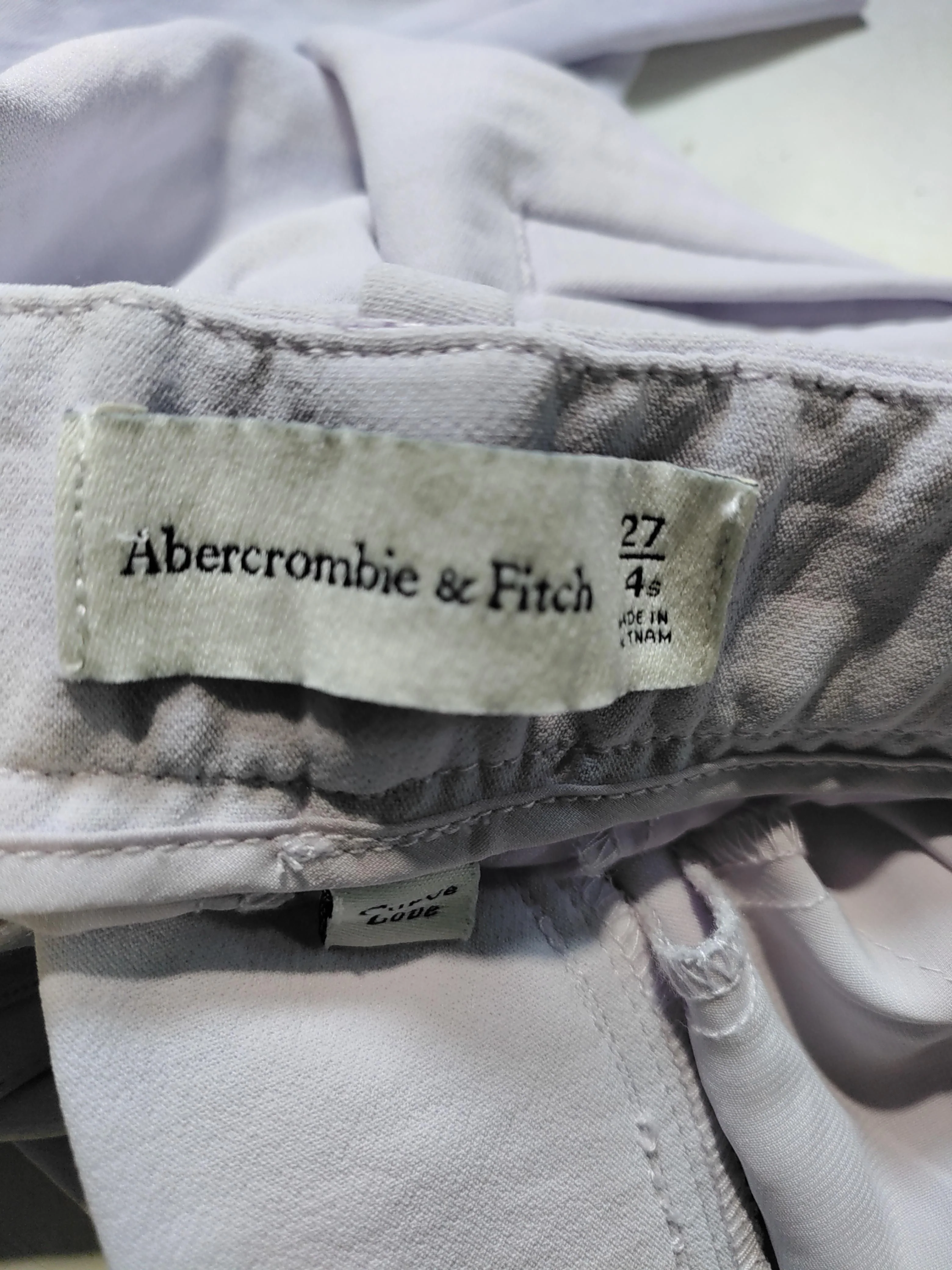 Abercrombie & Fitch Women's Trousers W 27 in Purple 100% Polyester Cropped - Image 5