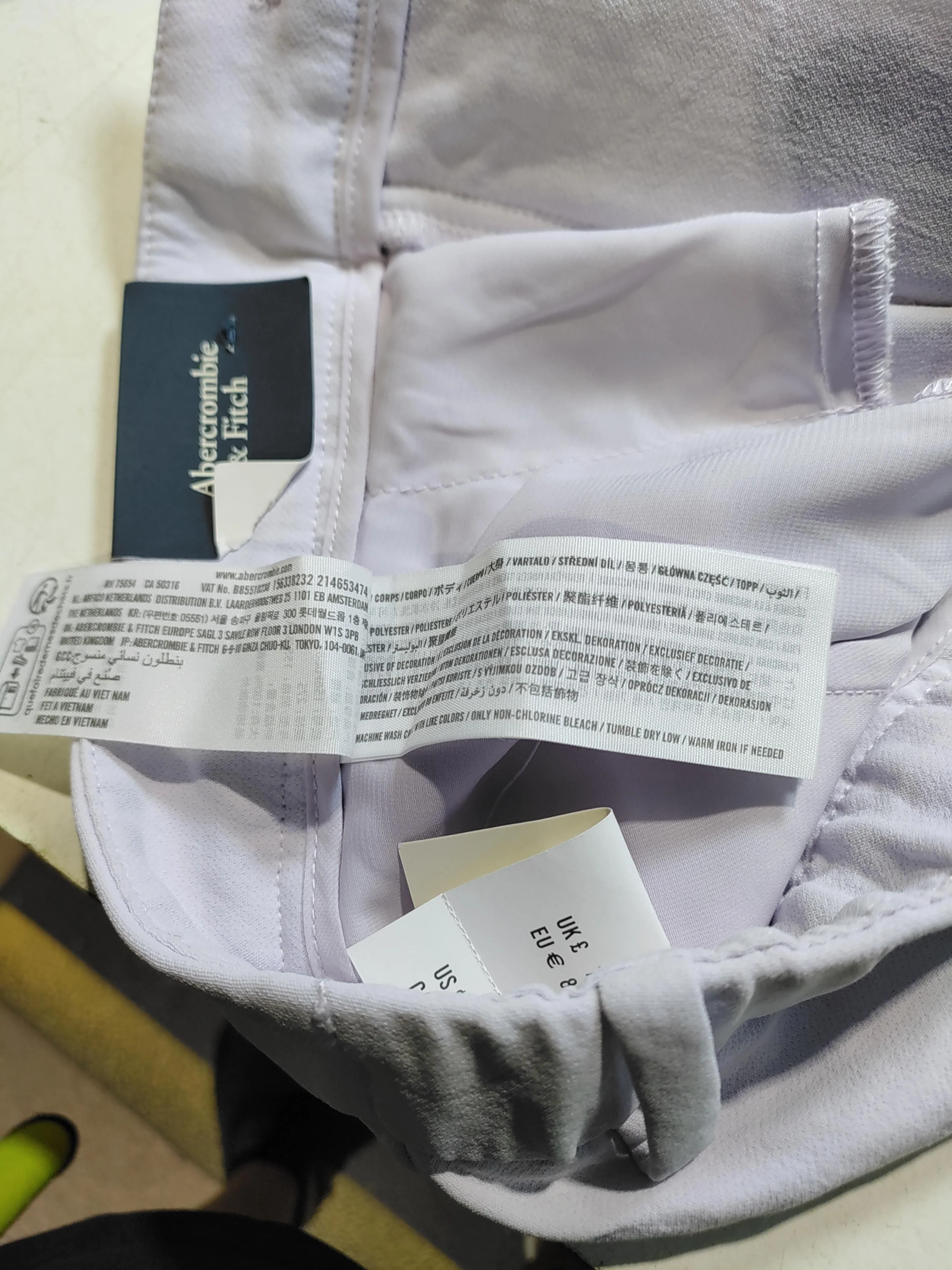 Abercrombie & Fitch Women's Trousers W 27 in Purple 100% Polyester Cropped - Image 6