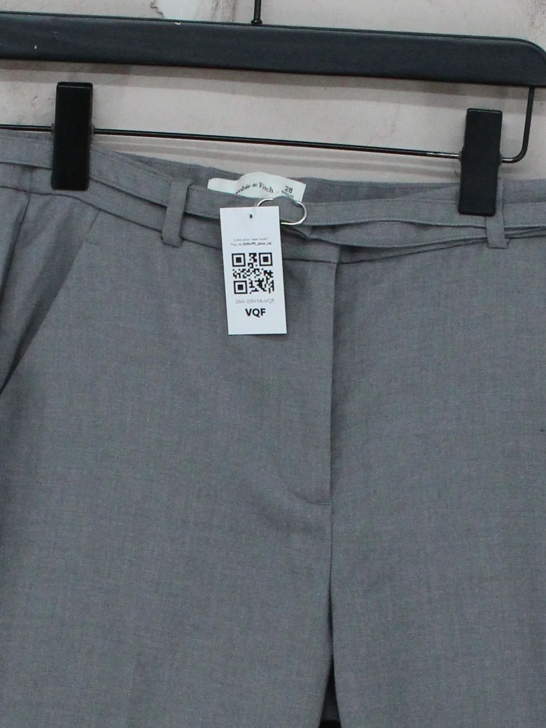 Abercrombie & Fitch Women's Trousers W 28 in Grey Polyester with Elastane Chino - Image 3