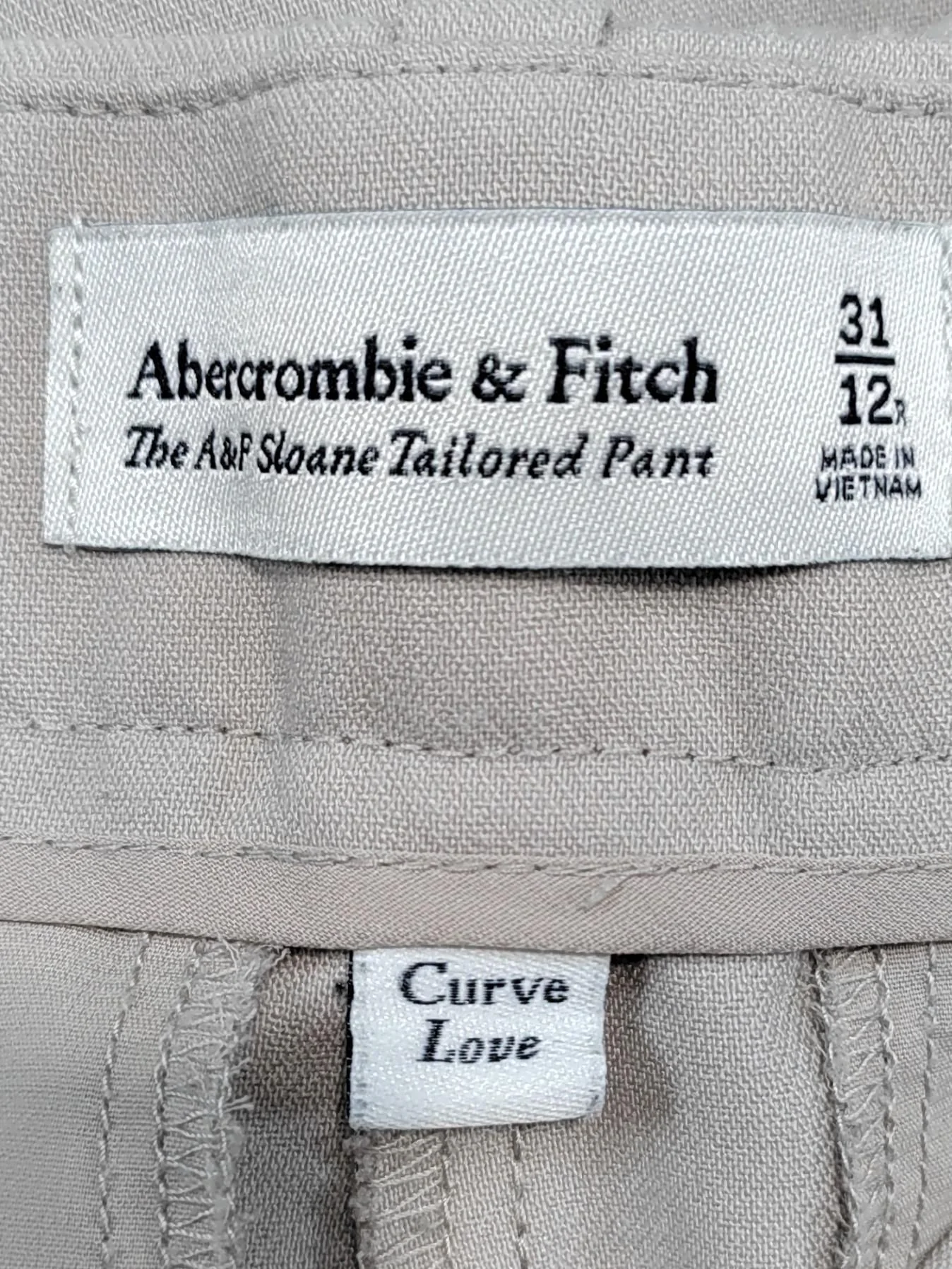 Abercrombie & Fitch Women's Trousers W 31 in Cream Polyester - Image 6