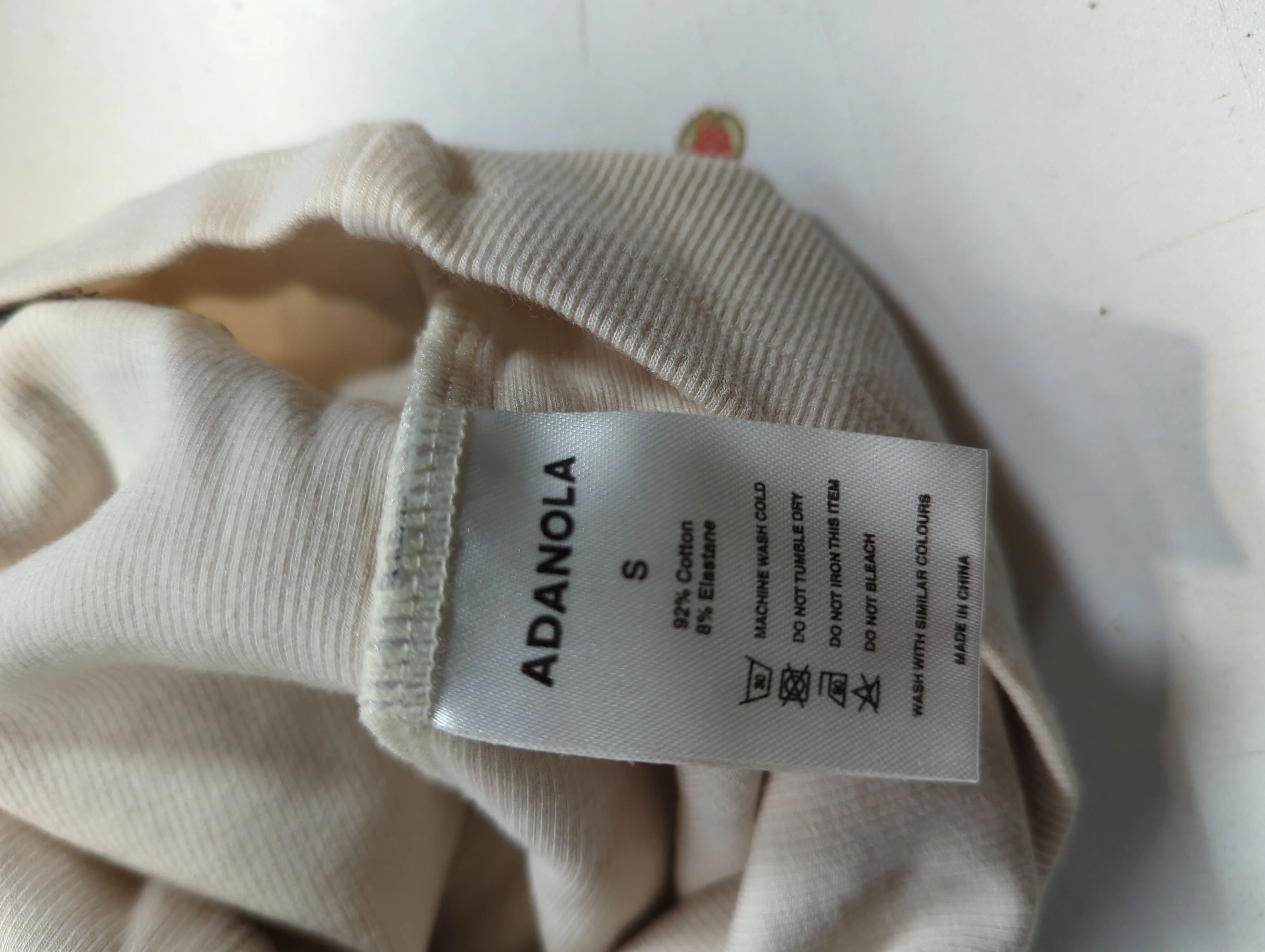 Adanola Women's T-Shirt S Cream Cotton with Elastane Sleeveless Round Neck Basic - Image 6
