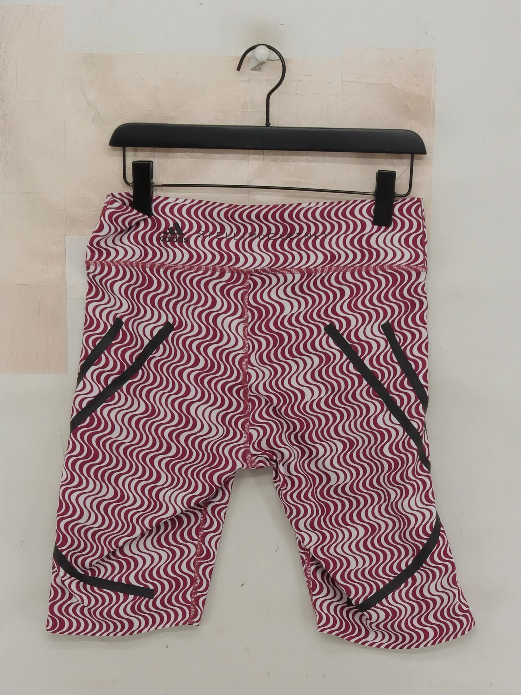 Adidas By Stella Mccartney Women's Leggings L Red Polyester with Spandex Cropped - Image 2