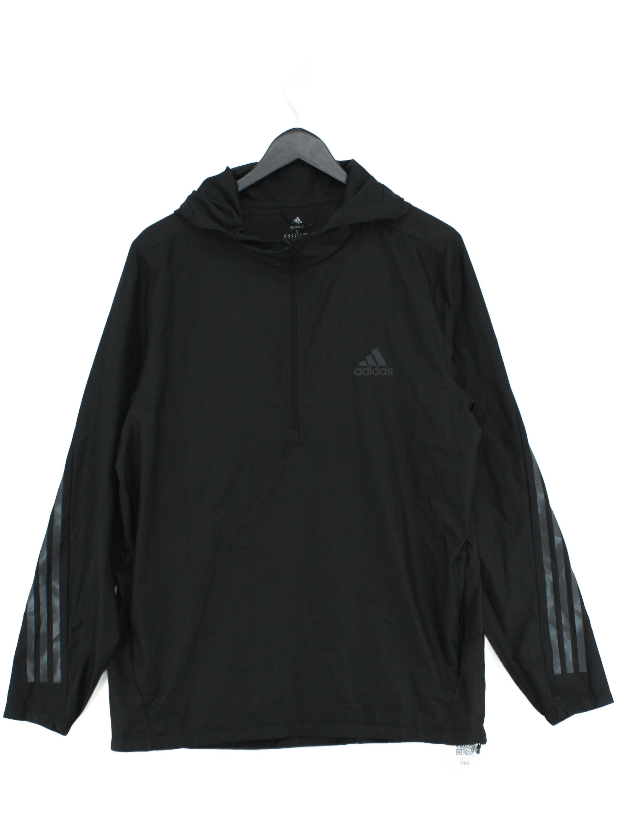 Adidas Men's Hoodie M Black 100% Polyester Pullover