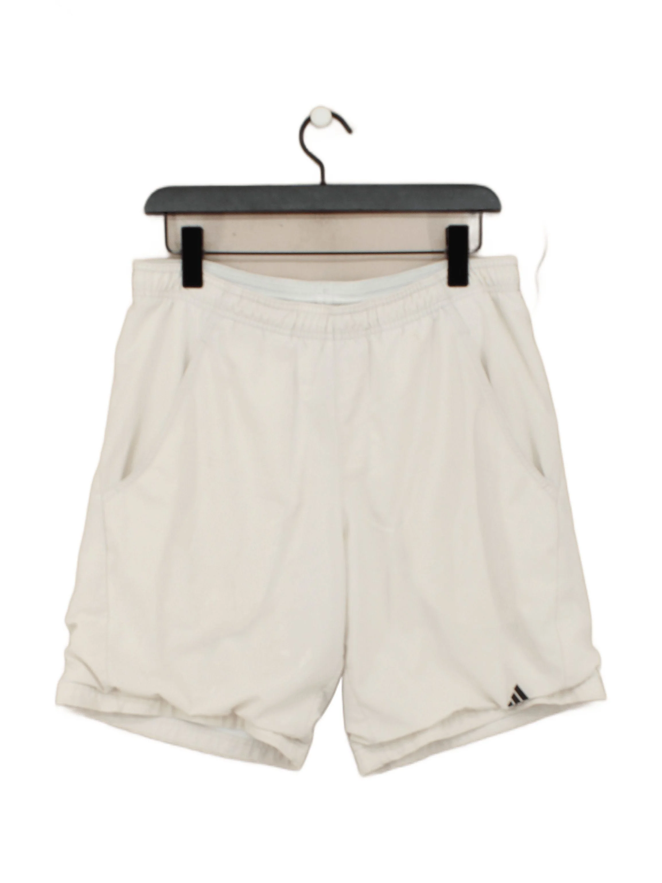 Adidas Men's Shorts S Cream Polyester with Elastane Sweat