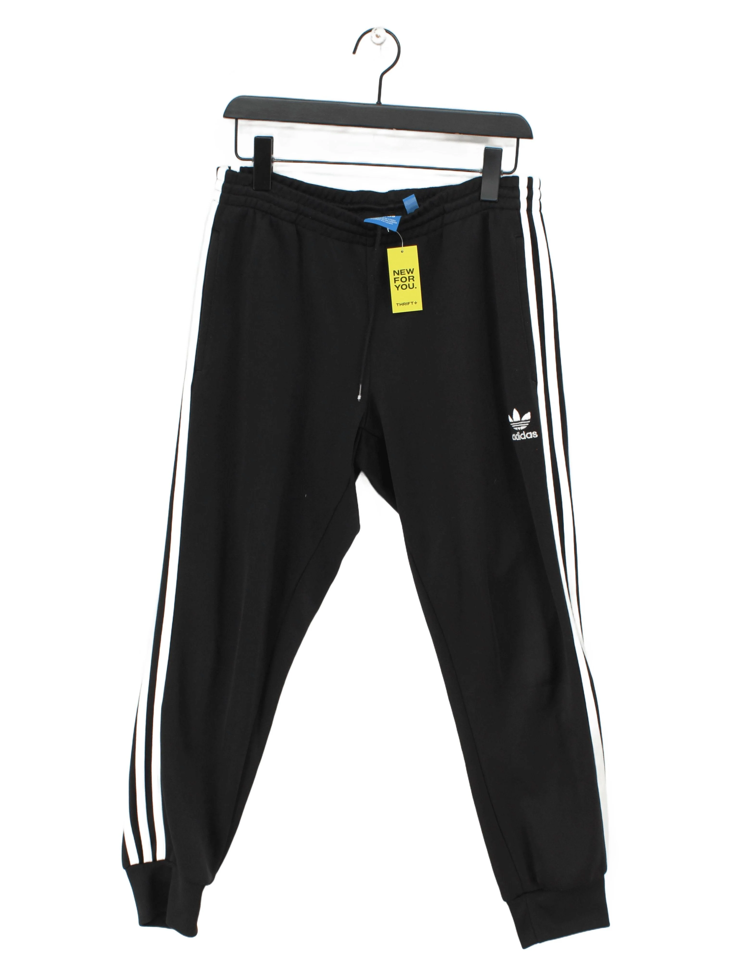 Adidas Men's Sports Bottoms M Black Polyester with Cotton Sweatpants