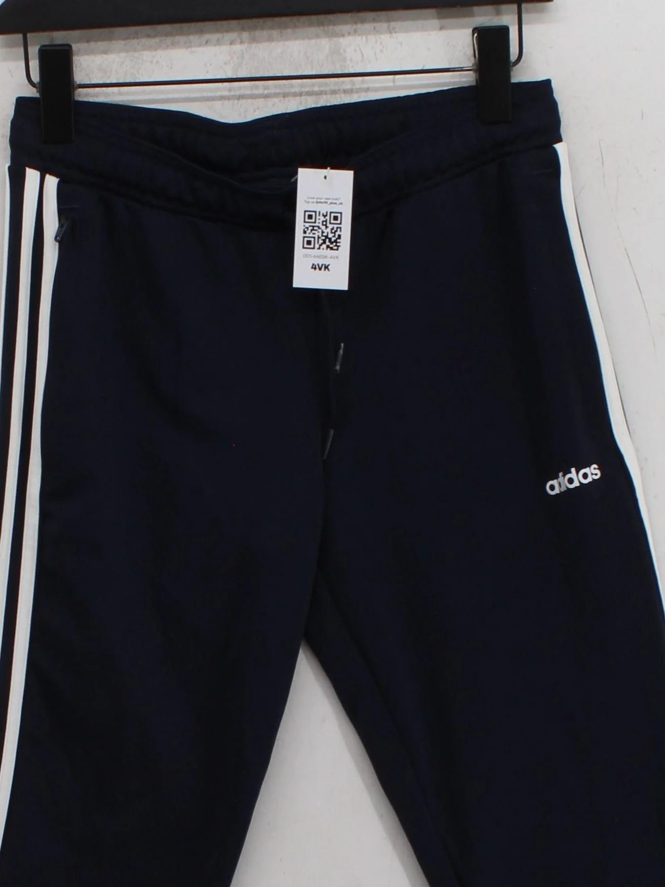 Adidas Men's Sports Bottoms S Blue 100% Polyester Sweatpants - Image 3