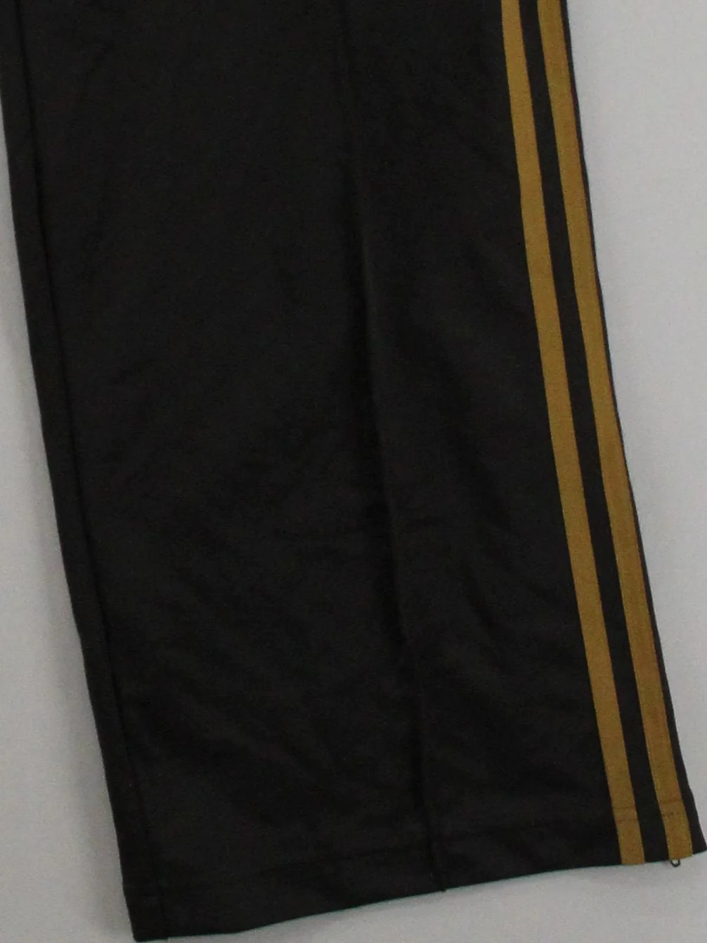 Adidas Men's Sports Bottoms XS Brown Striped 100% Polyester Sweatpants - Image 4