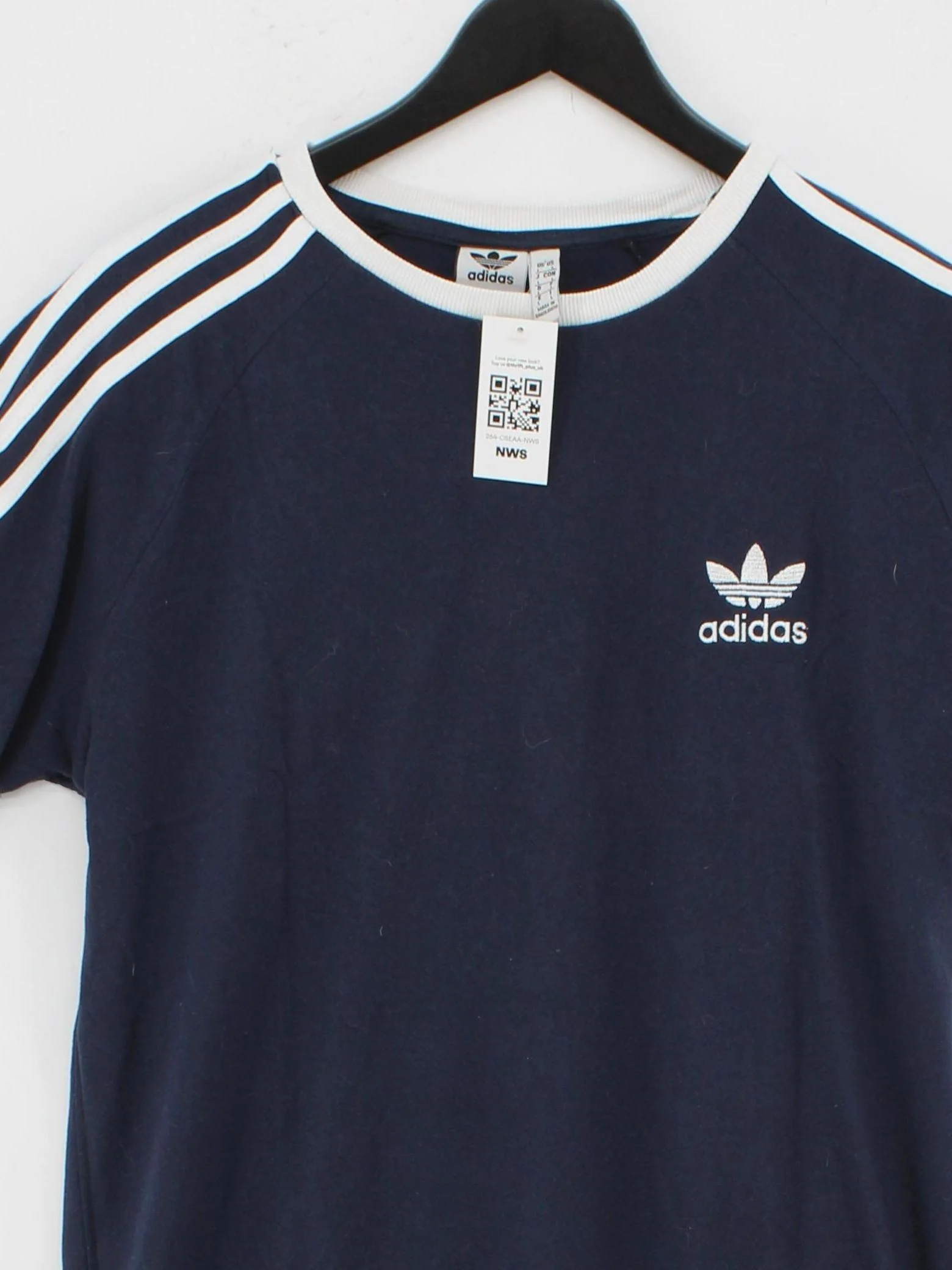 Adidas Men's T-Shirt L Blue 100% Cotton Basic - Image 3