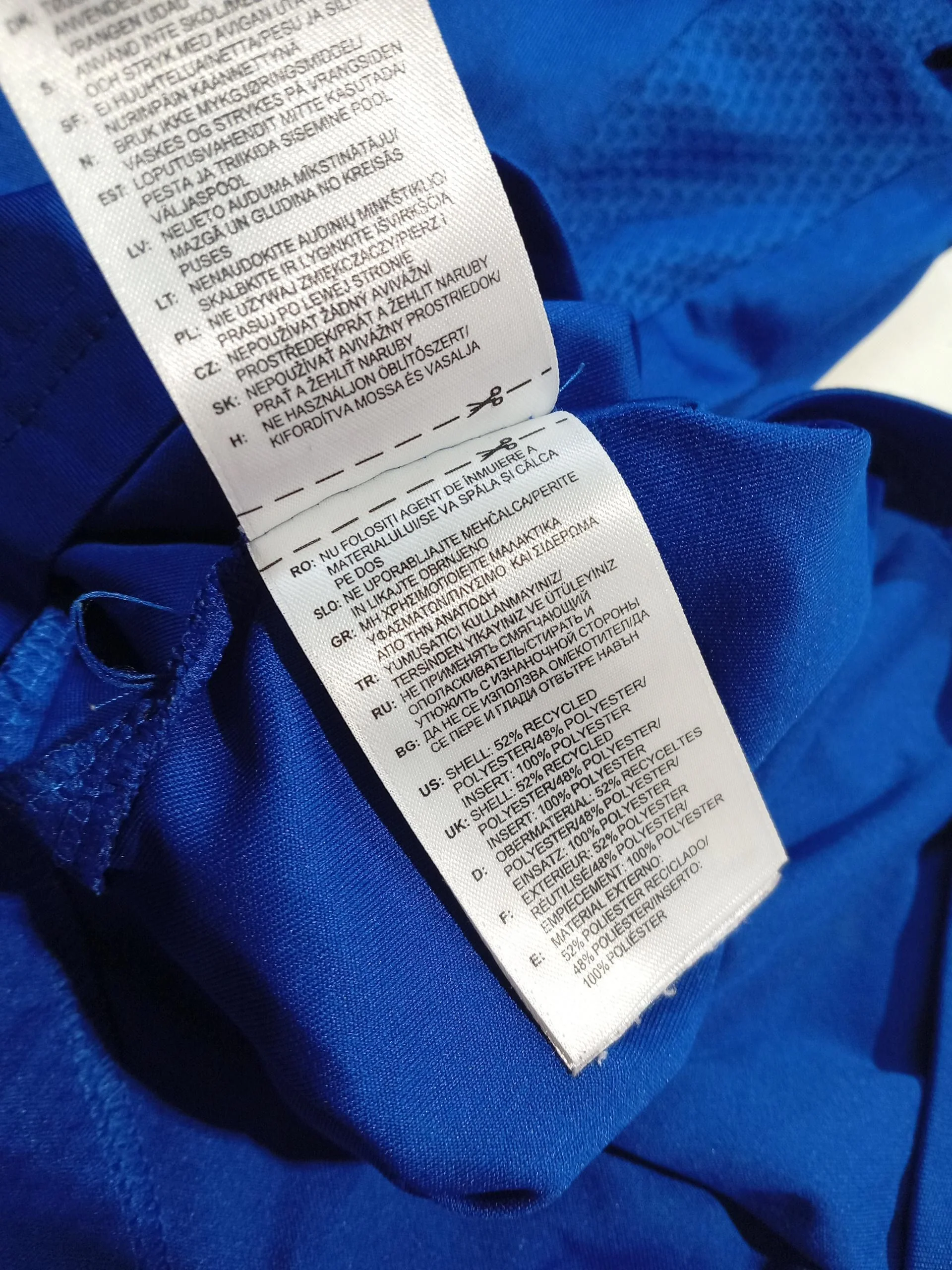 Adidas Men's T-Shirt L Blue Polyester with Elastane Round Neck Basic - Image 7