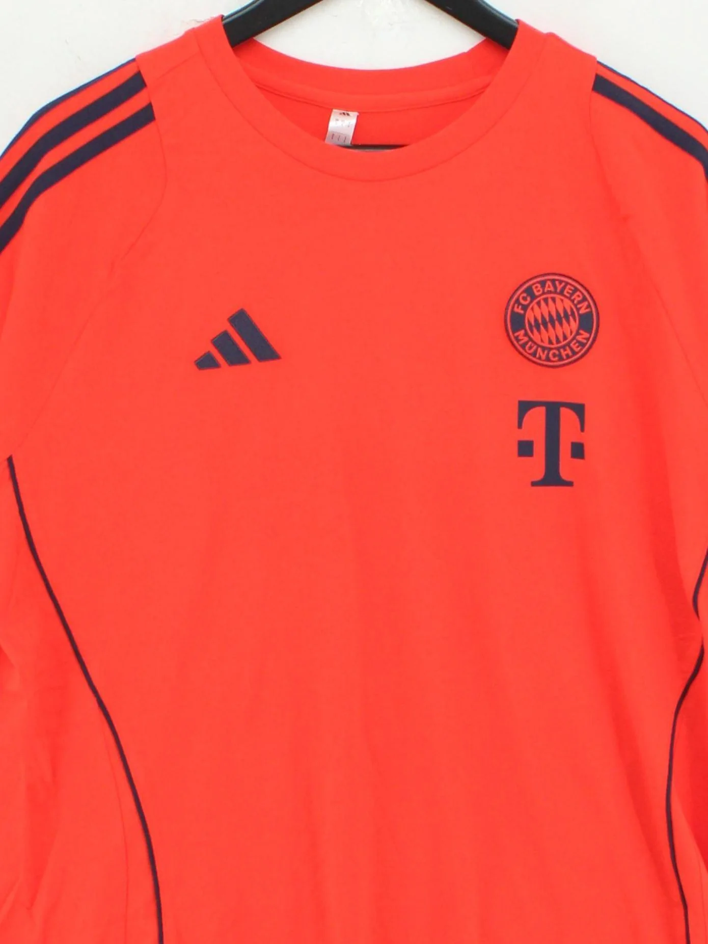 Adidas Men's T-Shirt L Orange Graphic 100% Cotton Round Neck Basic - Image 3