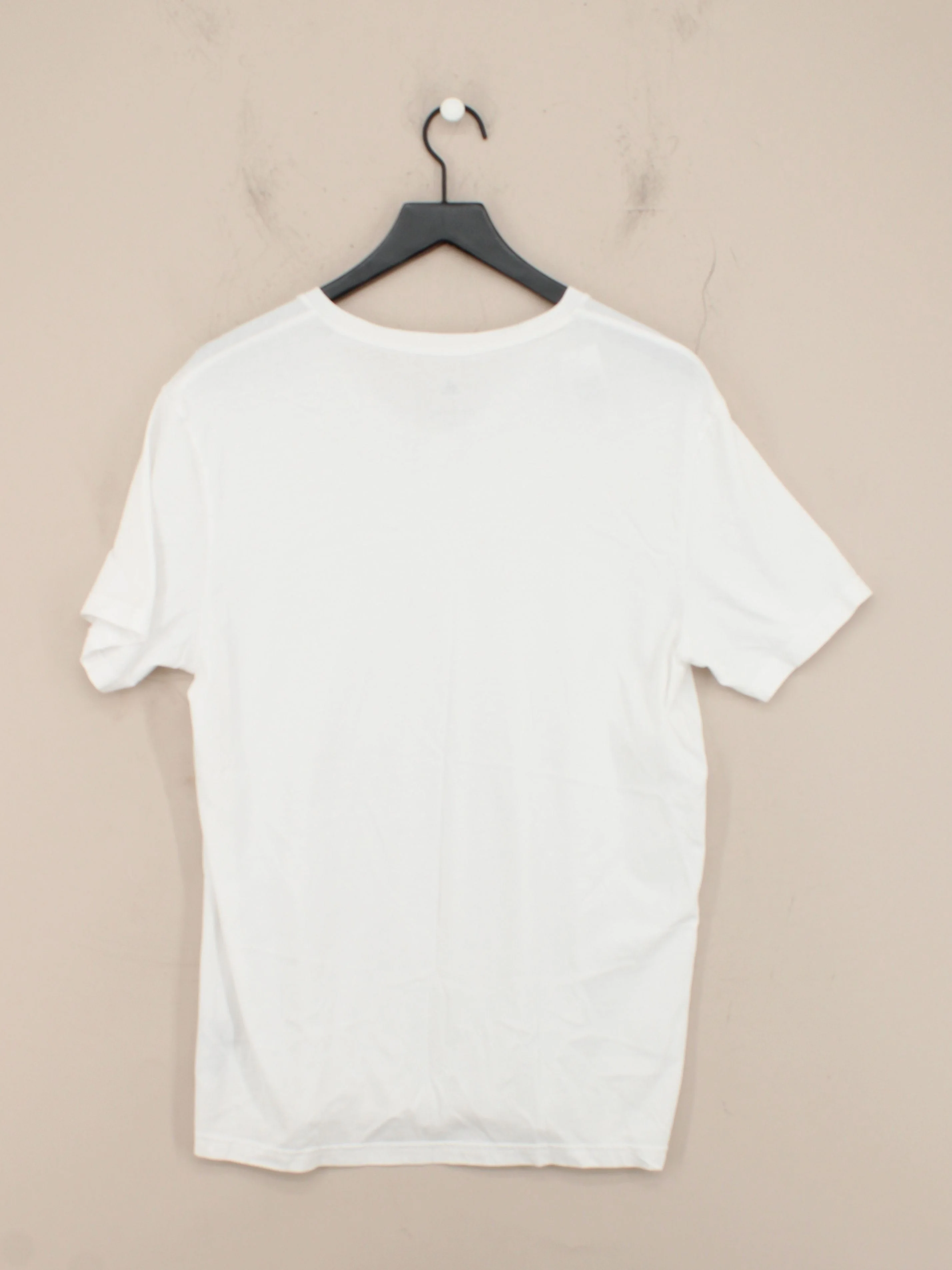 Adidas Men's T-Shirt L White 100% Cotton V-Neck Basic - Image 2